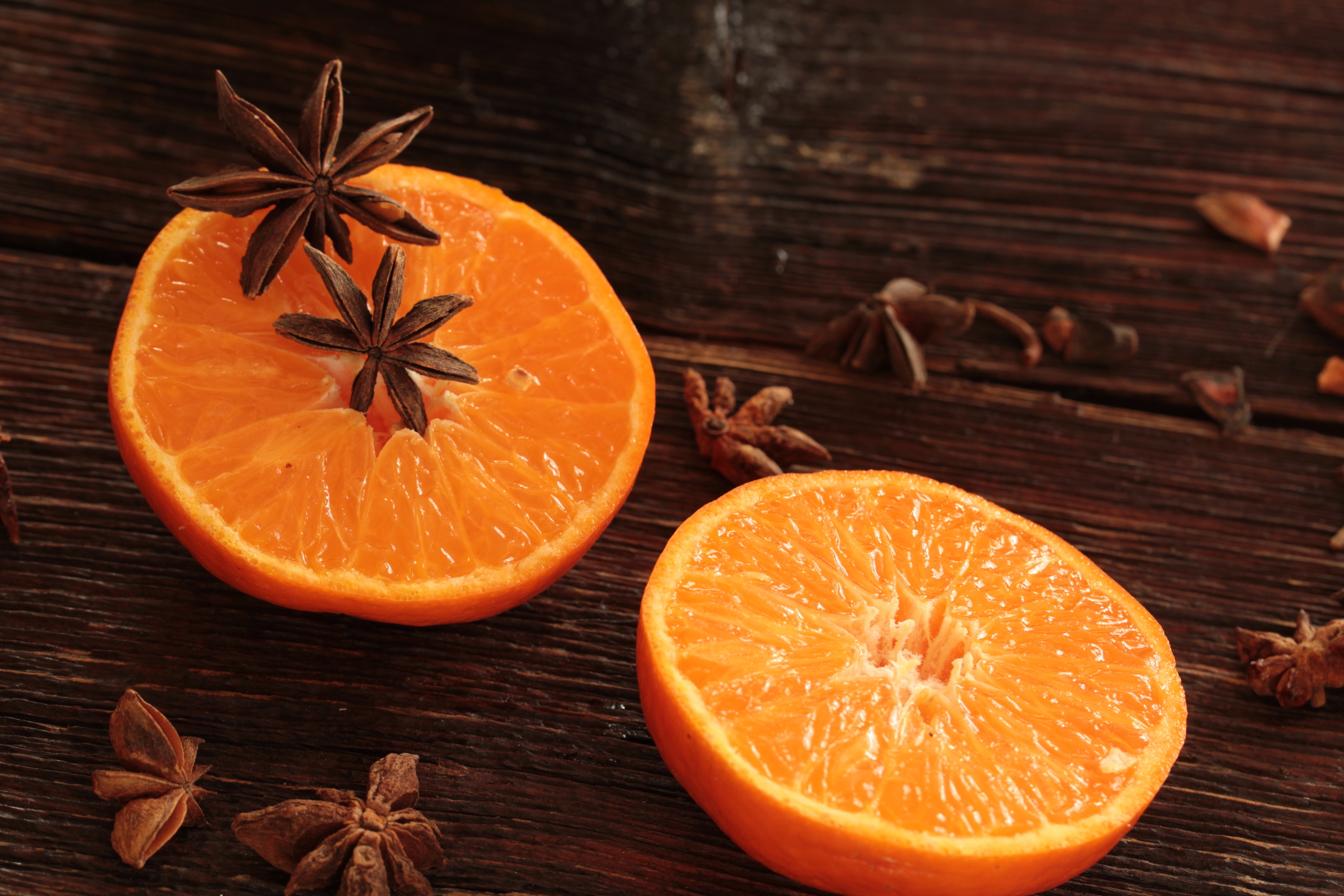 桌面上的壁纸橘色 茴香 水果