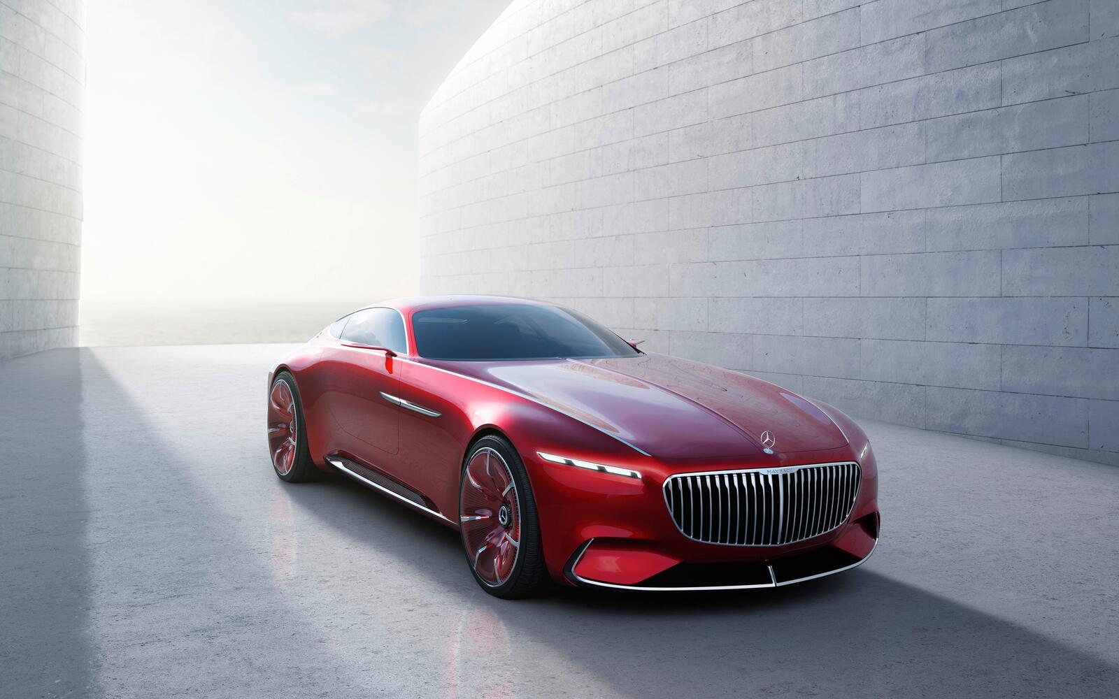 Wallpapers Mercedes Maybach 6 automobiles red on the desktop