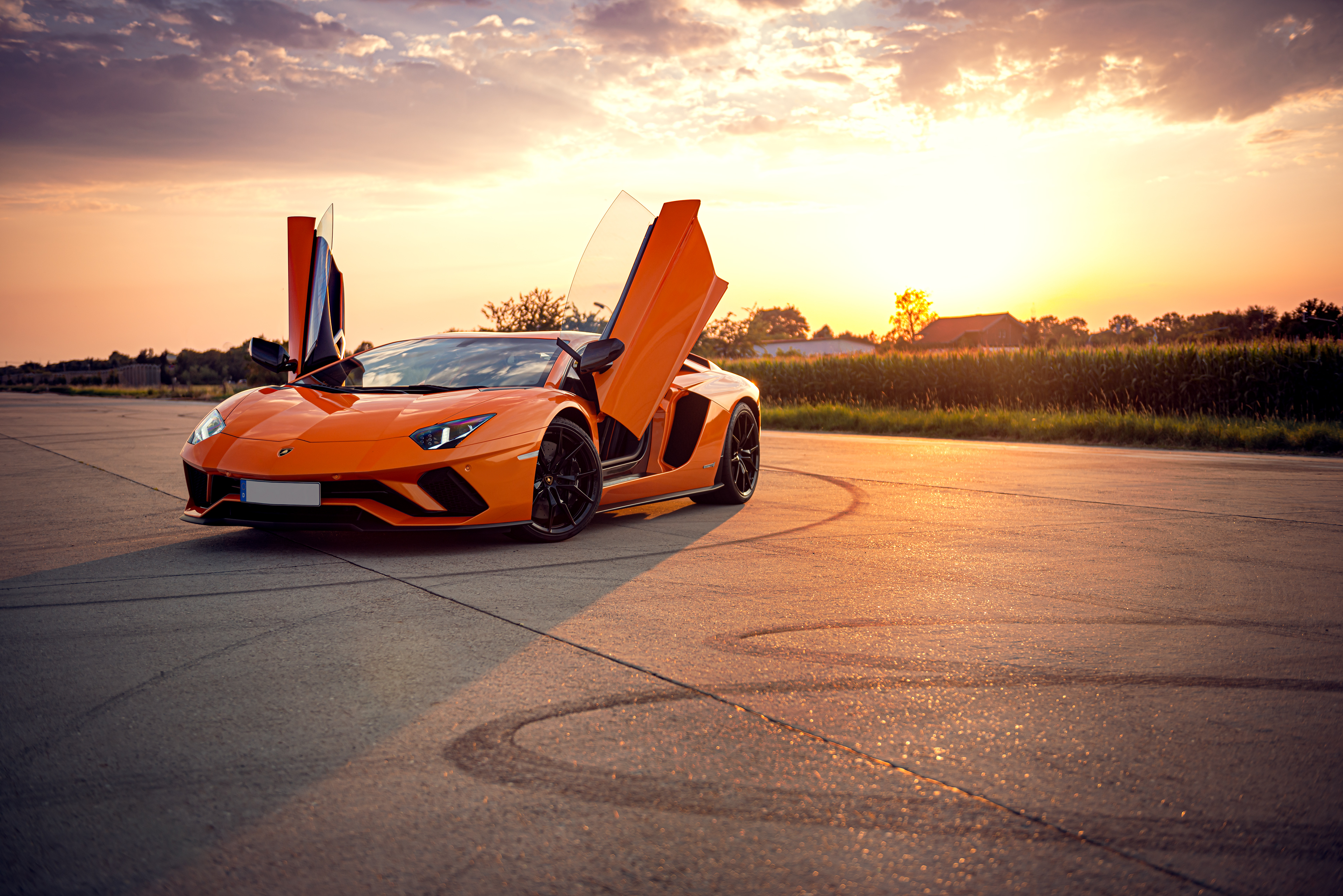 Lamborghini Aventador s оранжевый