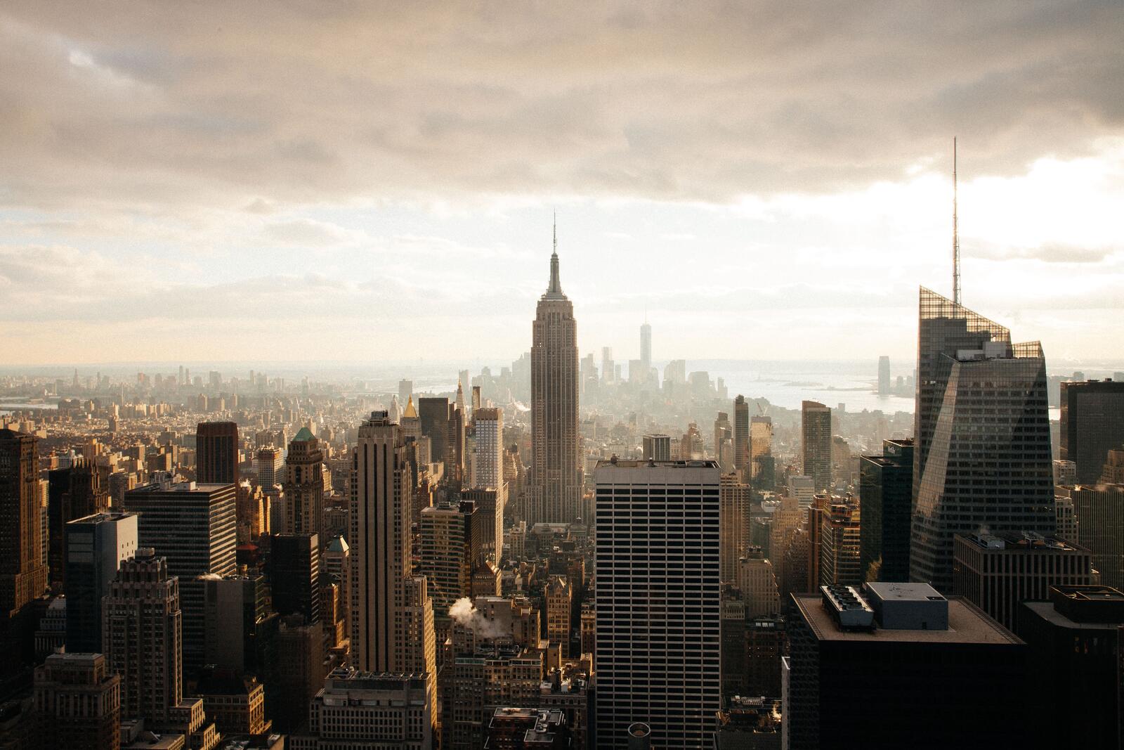 Обои Empire State Building Нью-Йорк здание на рабочий стол