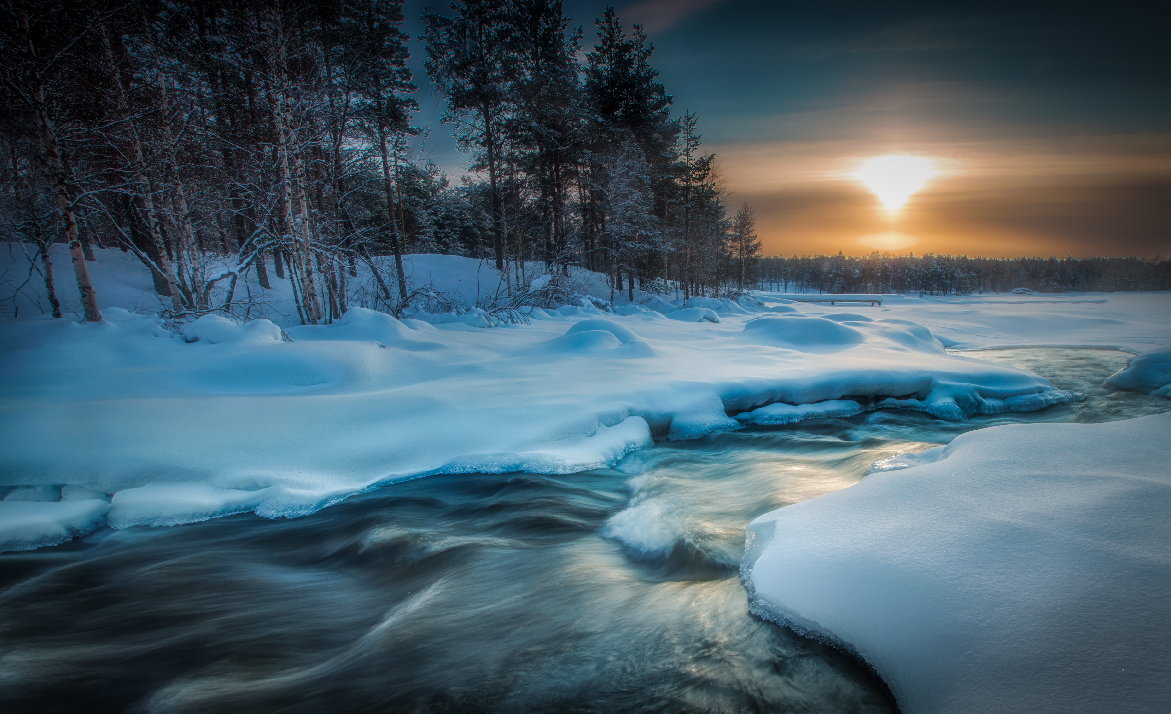 Wallpapers winter landscapes Finland on the desktop