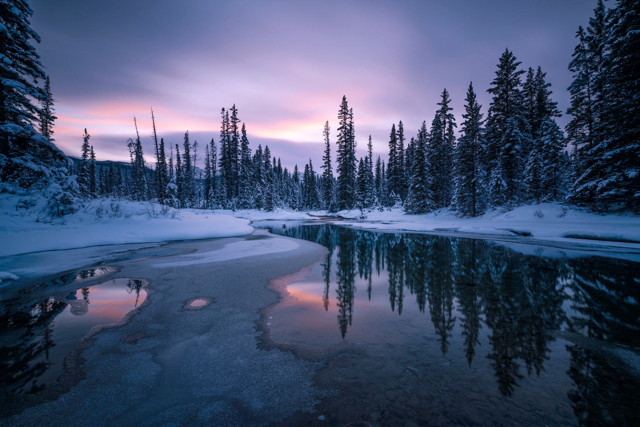 Канада природа зима