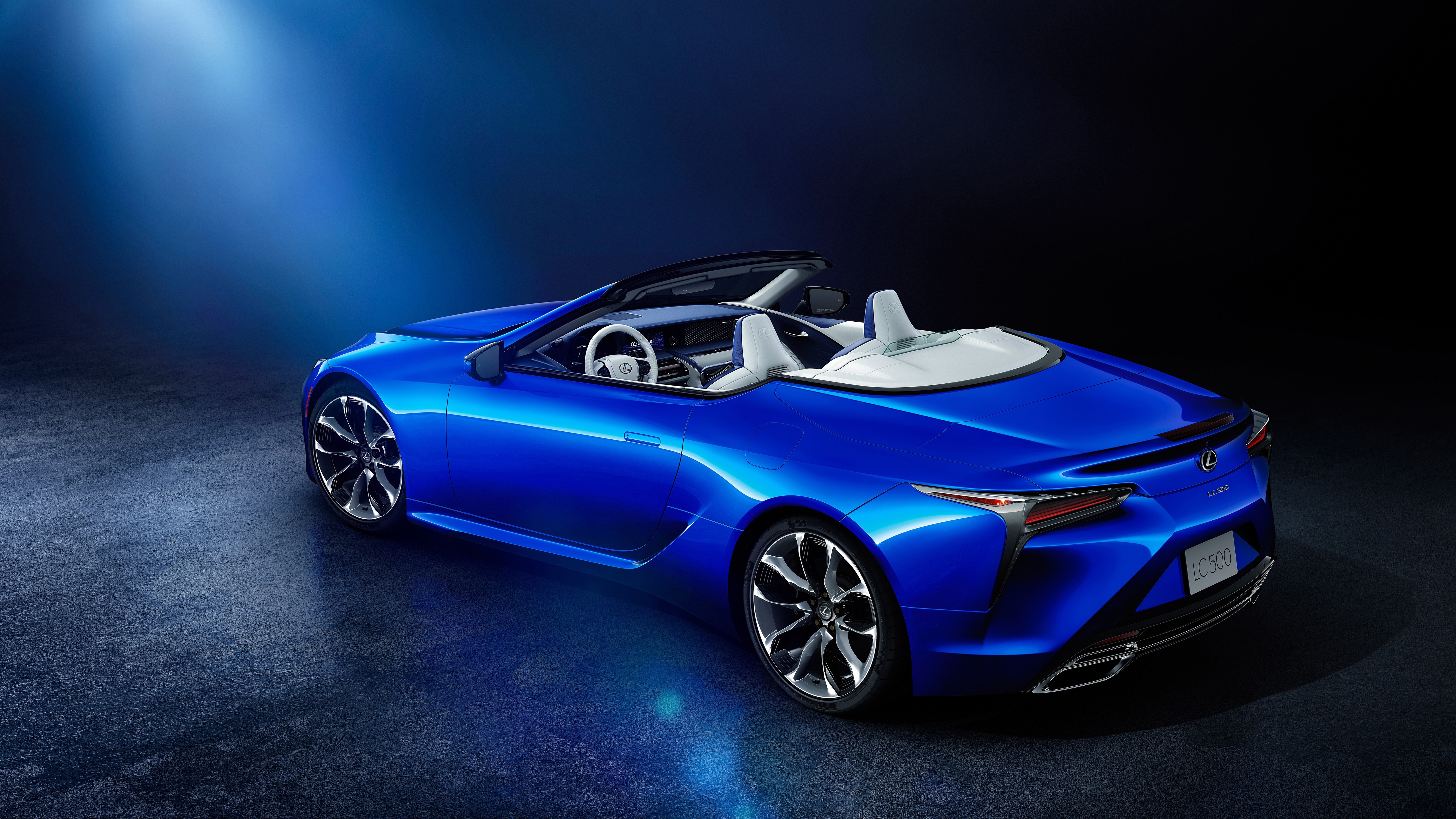 Wallpapers blue luxury cars Lexus Lc 500 Convertible on the desktop