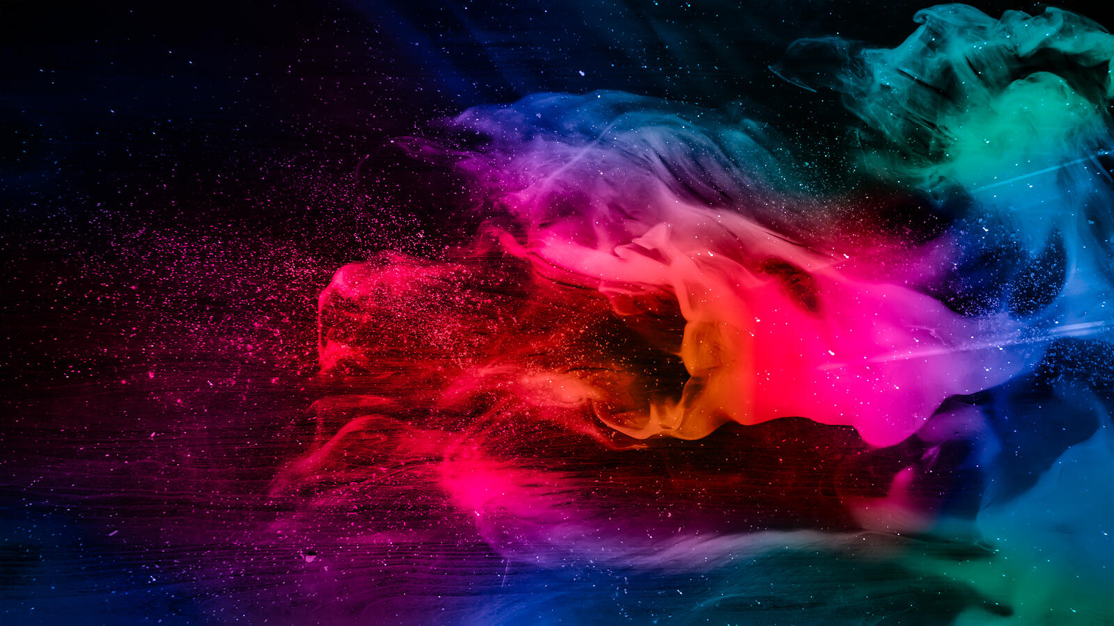 Обои цифровое искусство абстракция разноцветный дым на рабочий стол