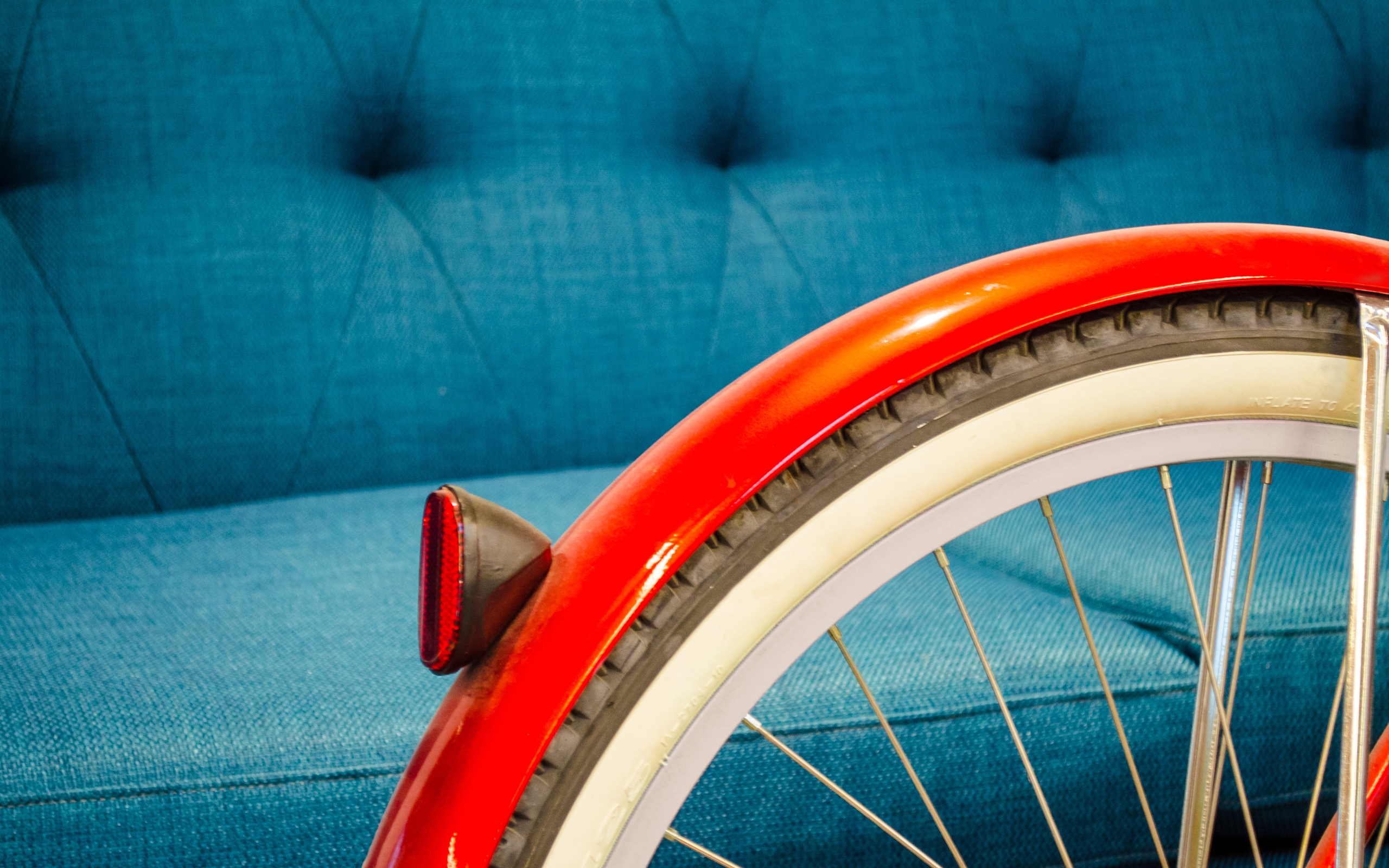 Wallpapers sofa couch wallpaper bicycle wheel on the desktop