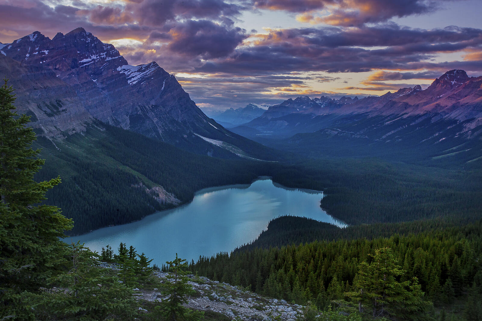Wallpapers Banff National Park landscape Peyto Lake on the desktop