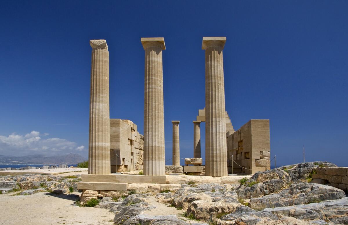 Руины в Греции, останки древнего города