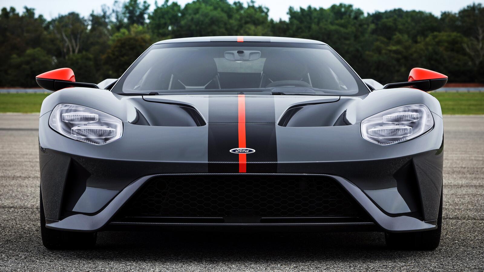 Wallpapers Ford Gt Carbon Series black front view on the desktop