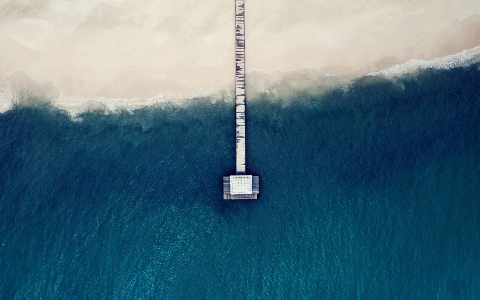 Wallpapers wallpaper pier view from the top ocean on the desktop