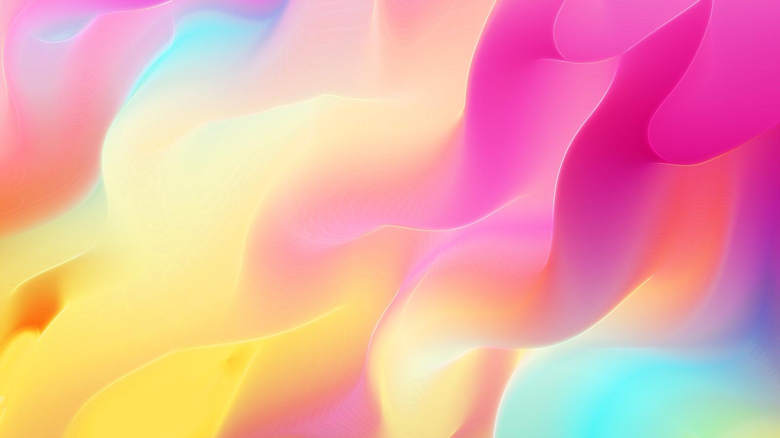 Wallpapers waves rainbow gradient smooth transition on the desktop