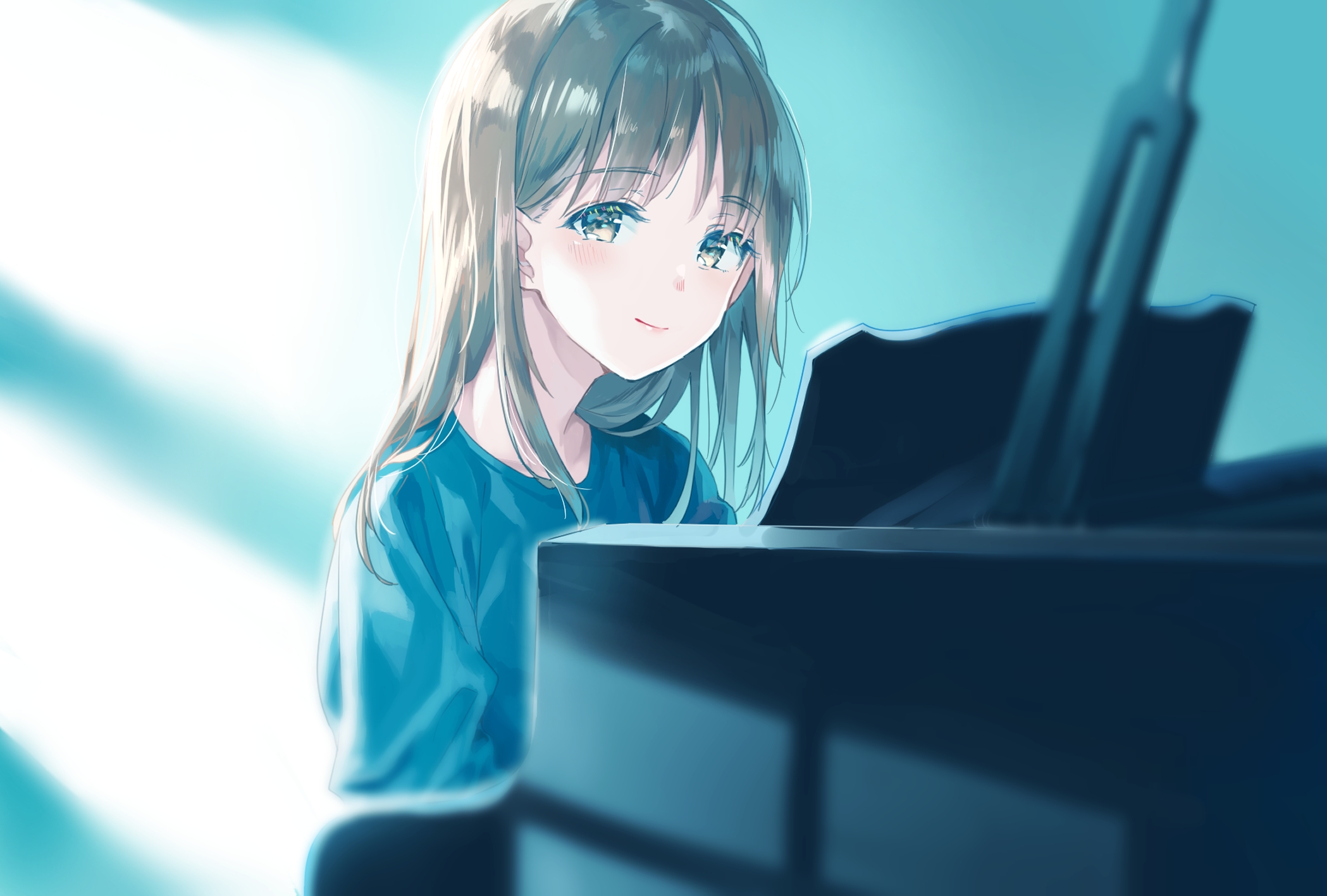 Photo anime girl piano music - free pictures on Fonwall