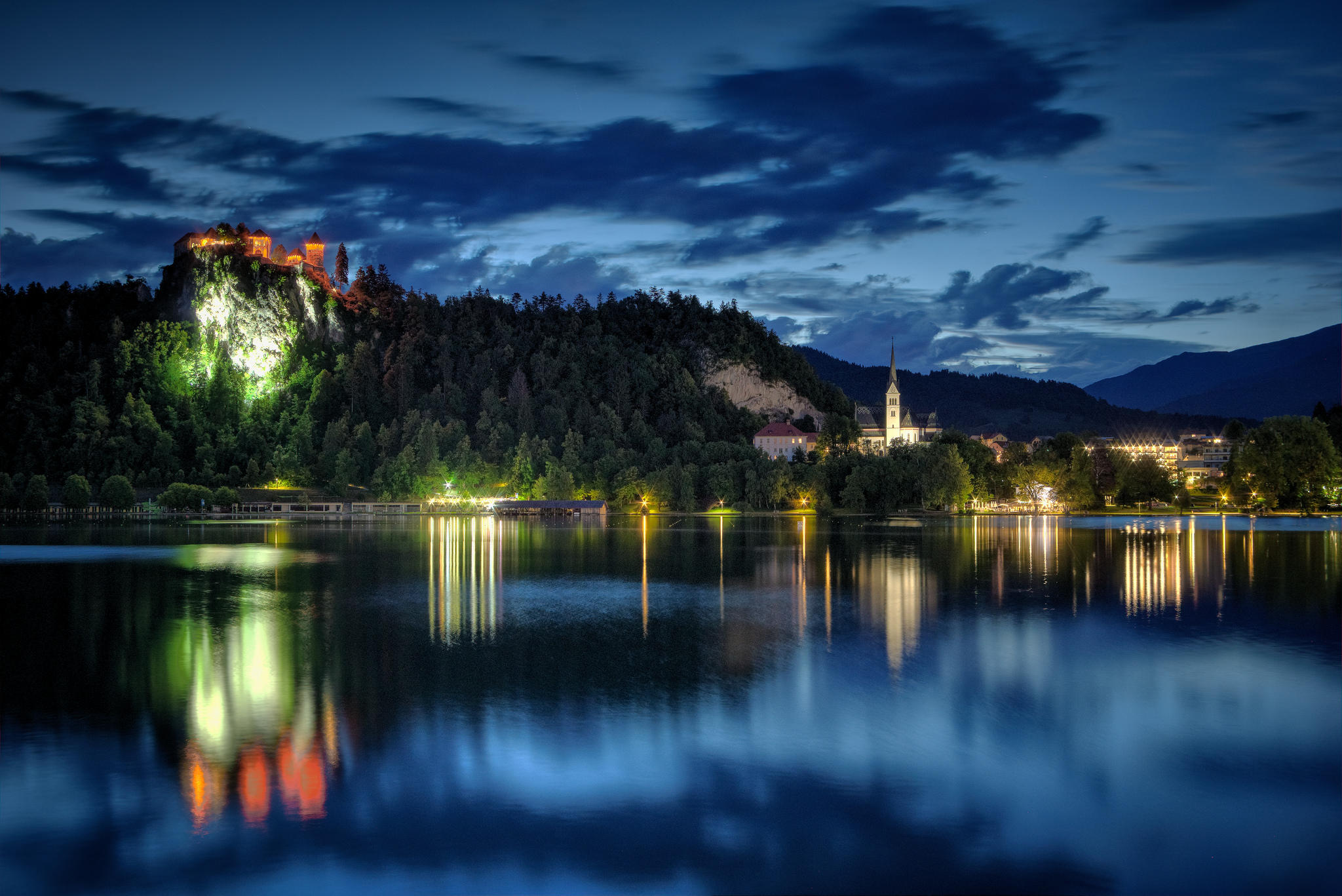 Wallpapers night landscapes Slovenia on the desktop