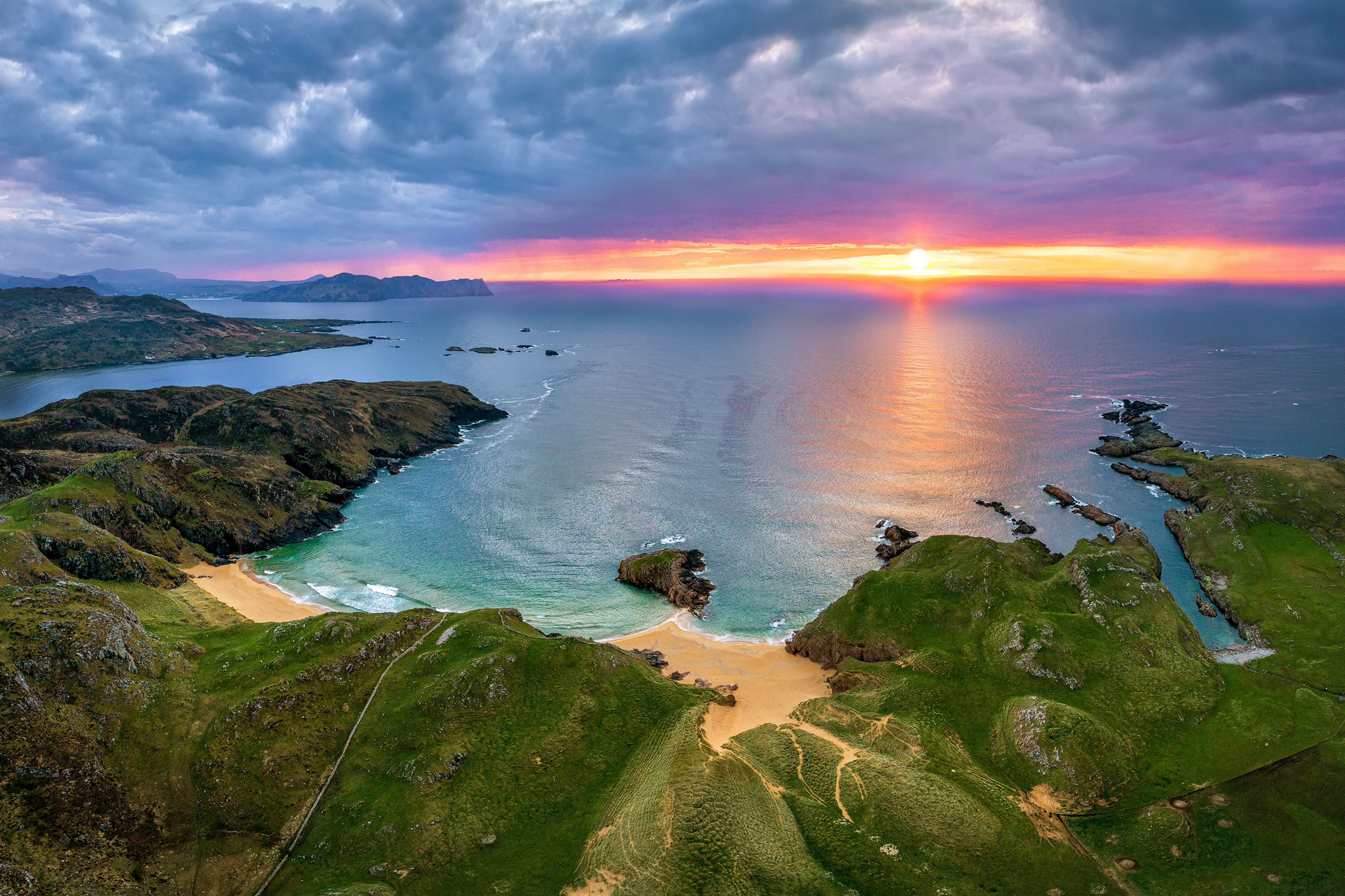 Фото бесплатно природа, Ирландия, восход и закат