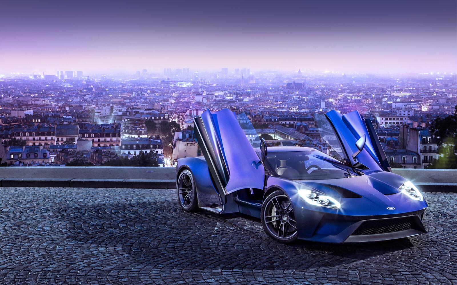 Wallpapers wallpaper ford gt doors up view from front on the desktop