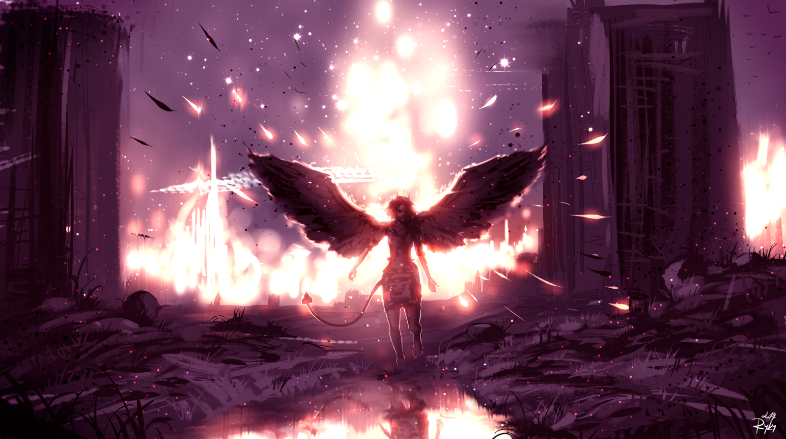 Wallpapers digital art art of fantasy wings on the desktop
