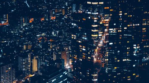 Ночной Минато Япония · бесплатное фото