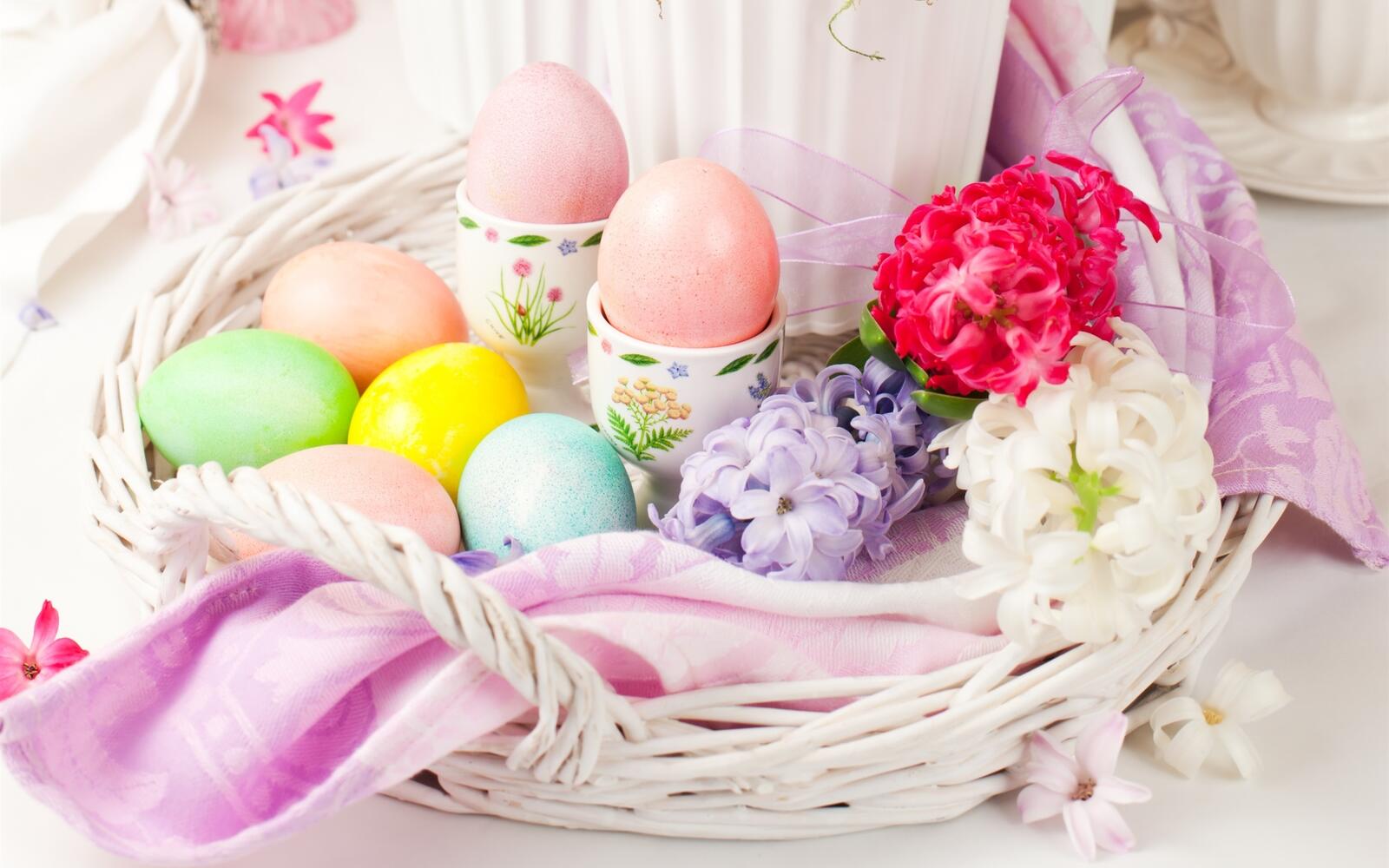 Wallpapers flowers colored eggs xv on the desktop