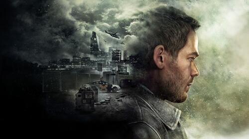 The screensaver from the computer game Quantum Break