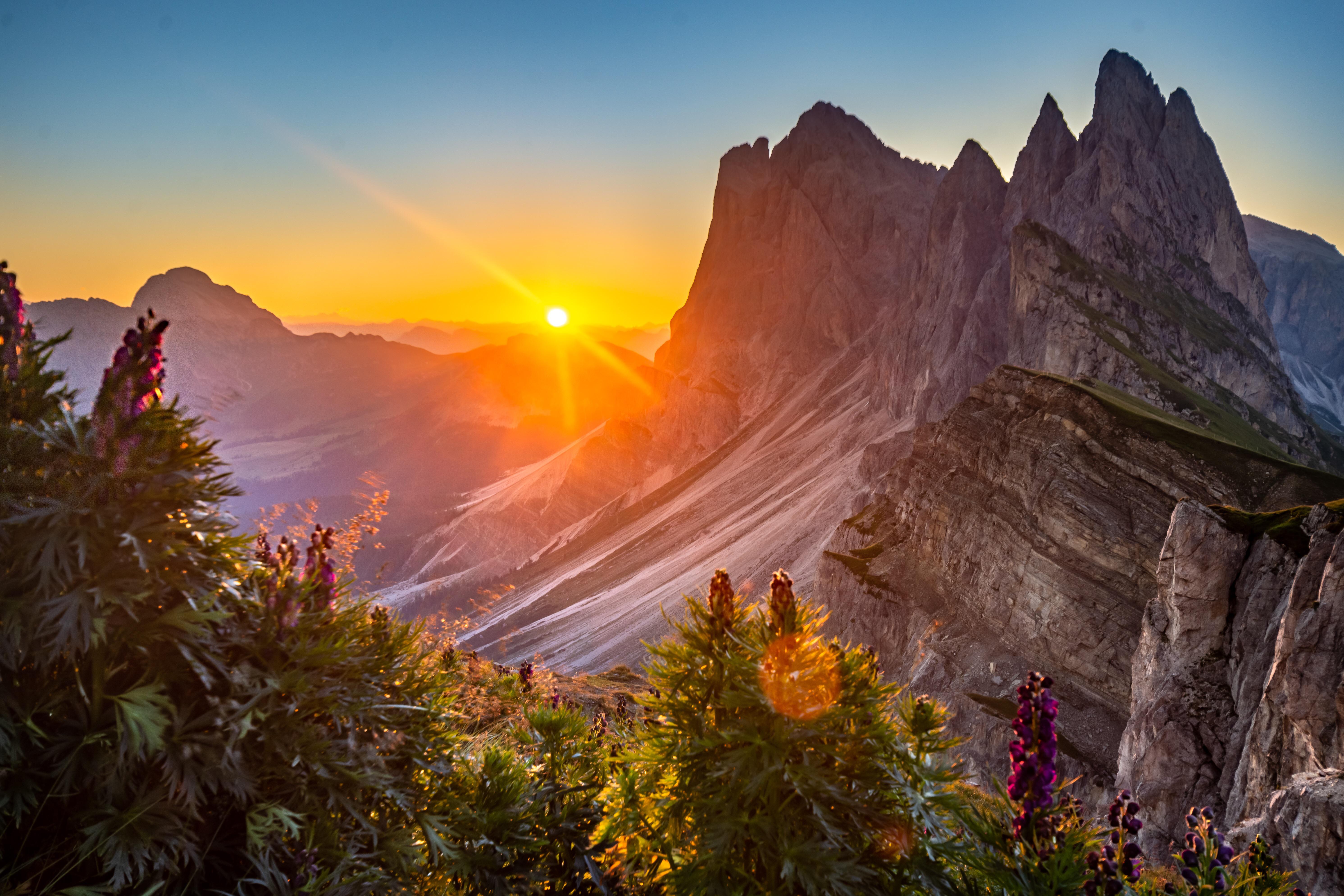 Wallpapers sunrise Italy nature on the desktop