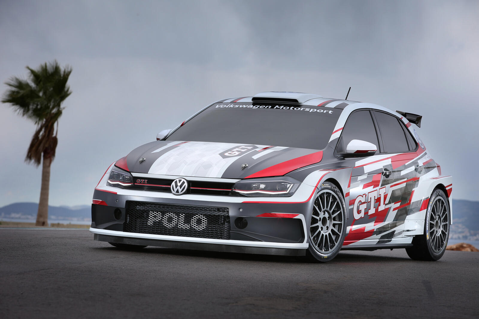 Wallpapers 2018 cars Volkswagen Polo Gti stickers on the desktop