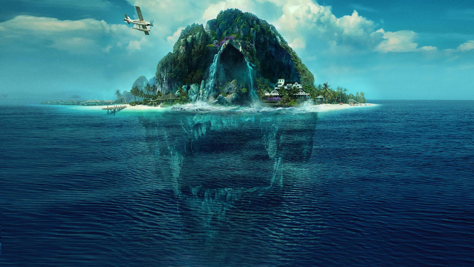 Wallpapers ocean airplane fantasy island 2020 on the desktop