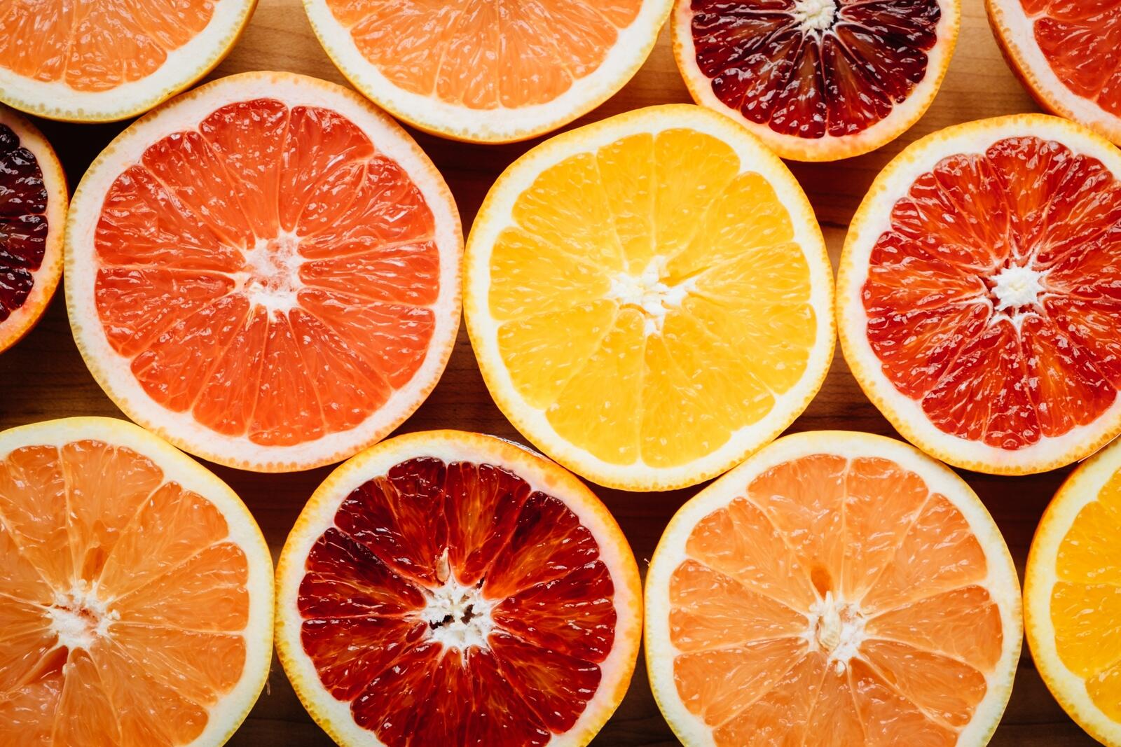 Обои оранжевый грейпфрут цитрусовые на рабочий стол