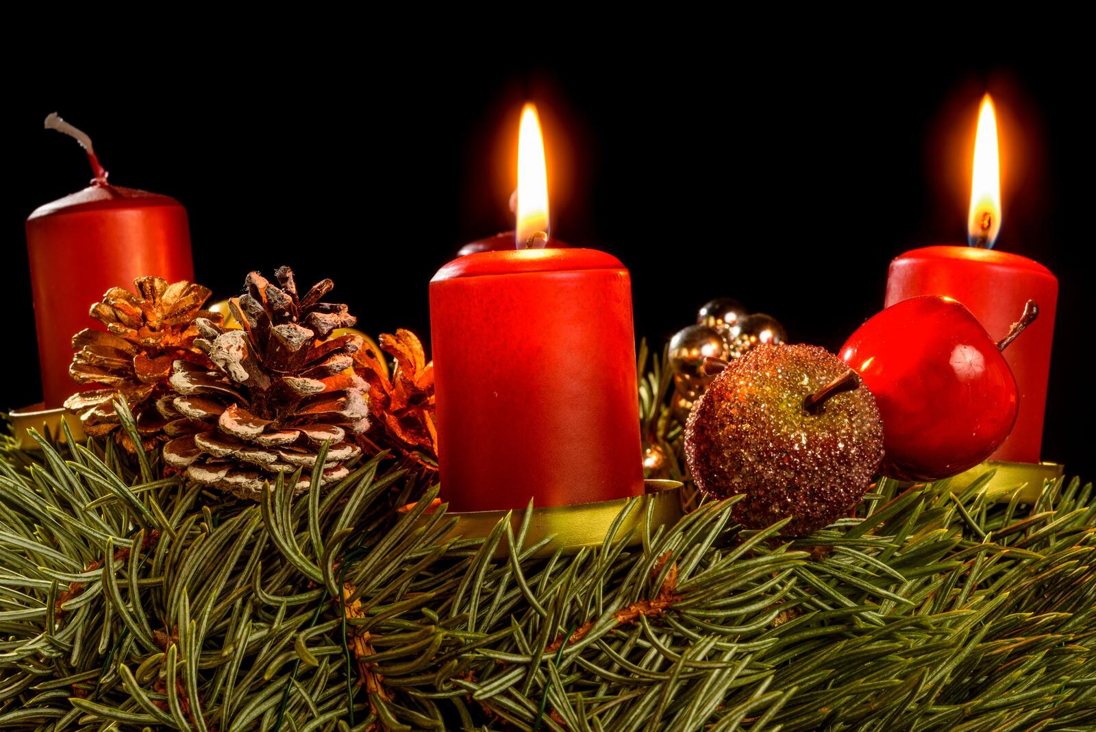 Free photo Candles for Christmas