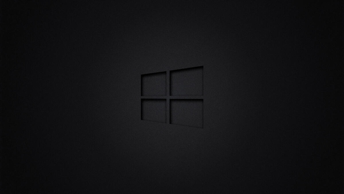 Windows 10 logo on black background