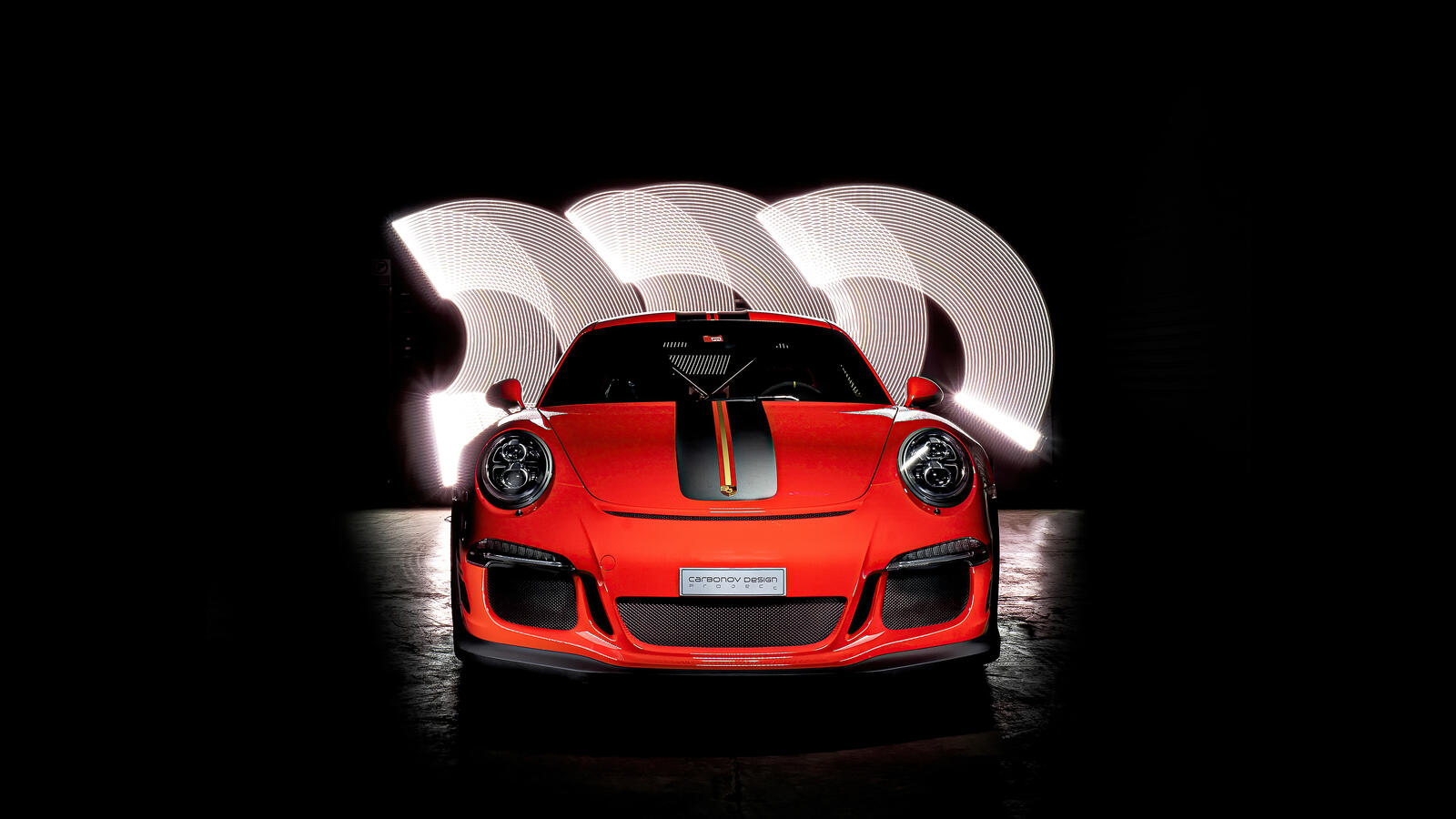 Обои красная машина Porsche GT3 машины на рабочий стол
