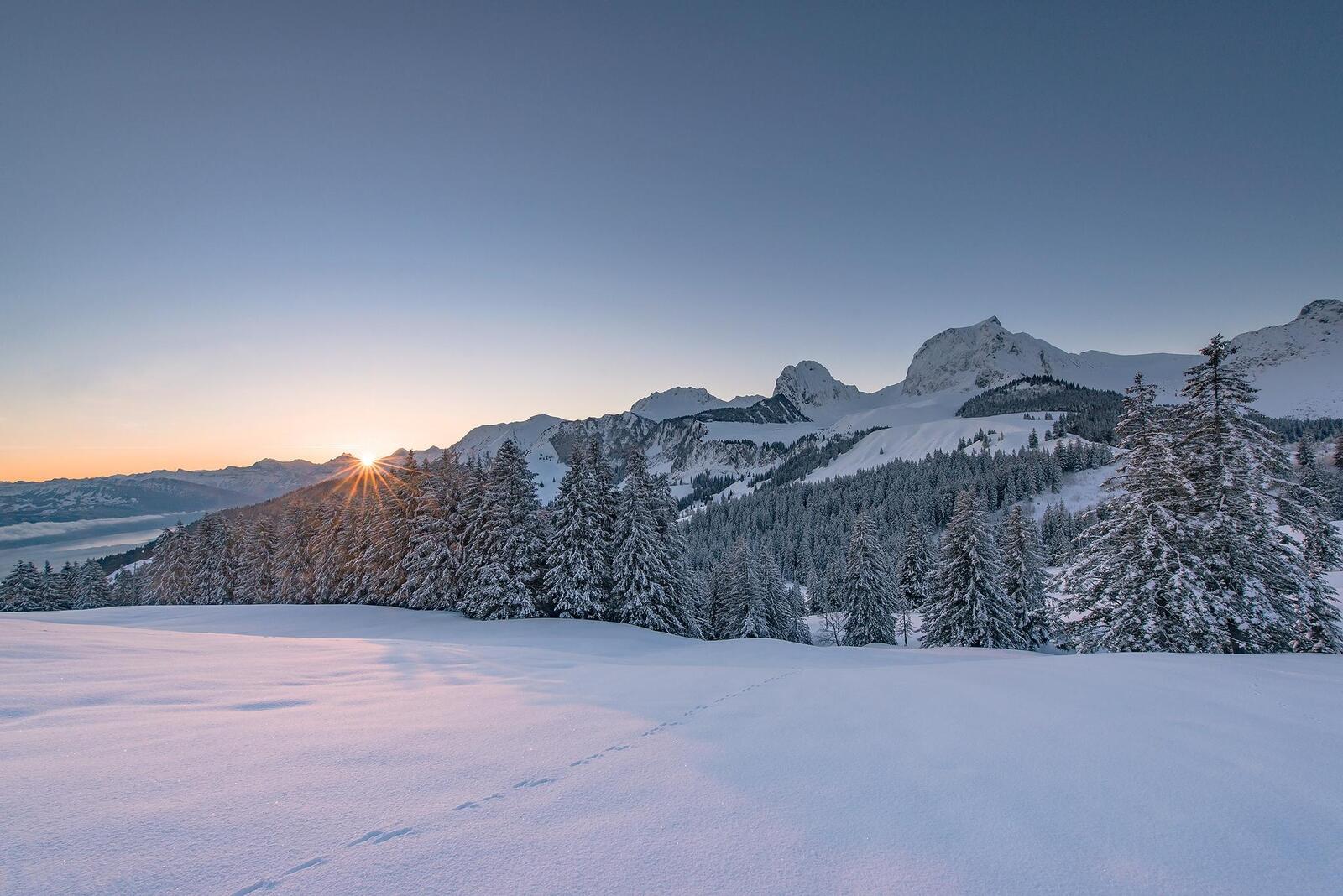 Wallpapers Switzerland landscape winter on the desktop