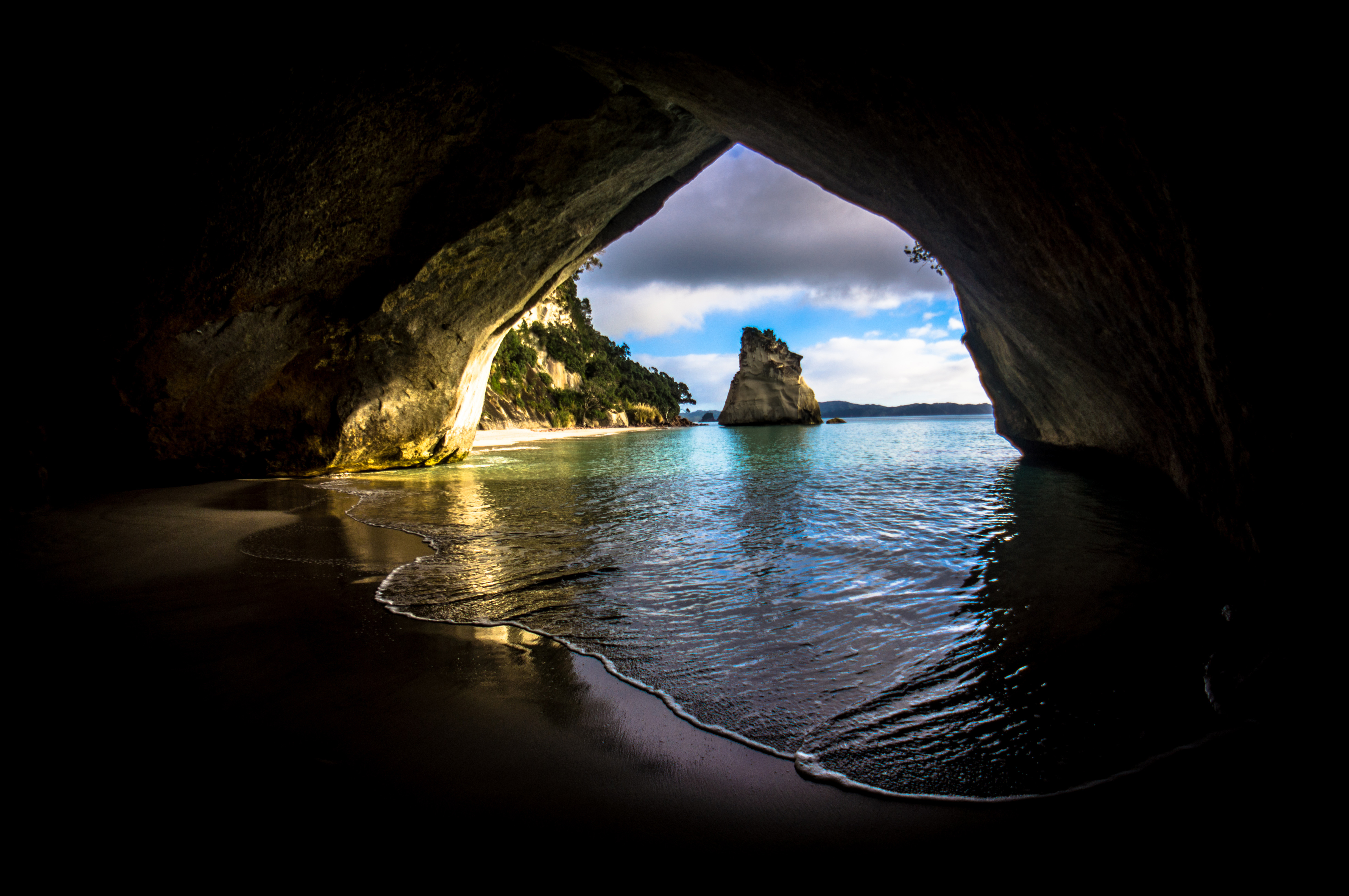 Фото бесплатно пещера, океан, природа