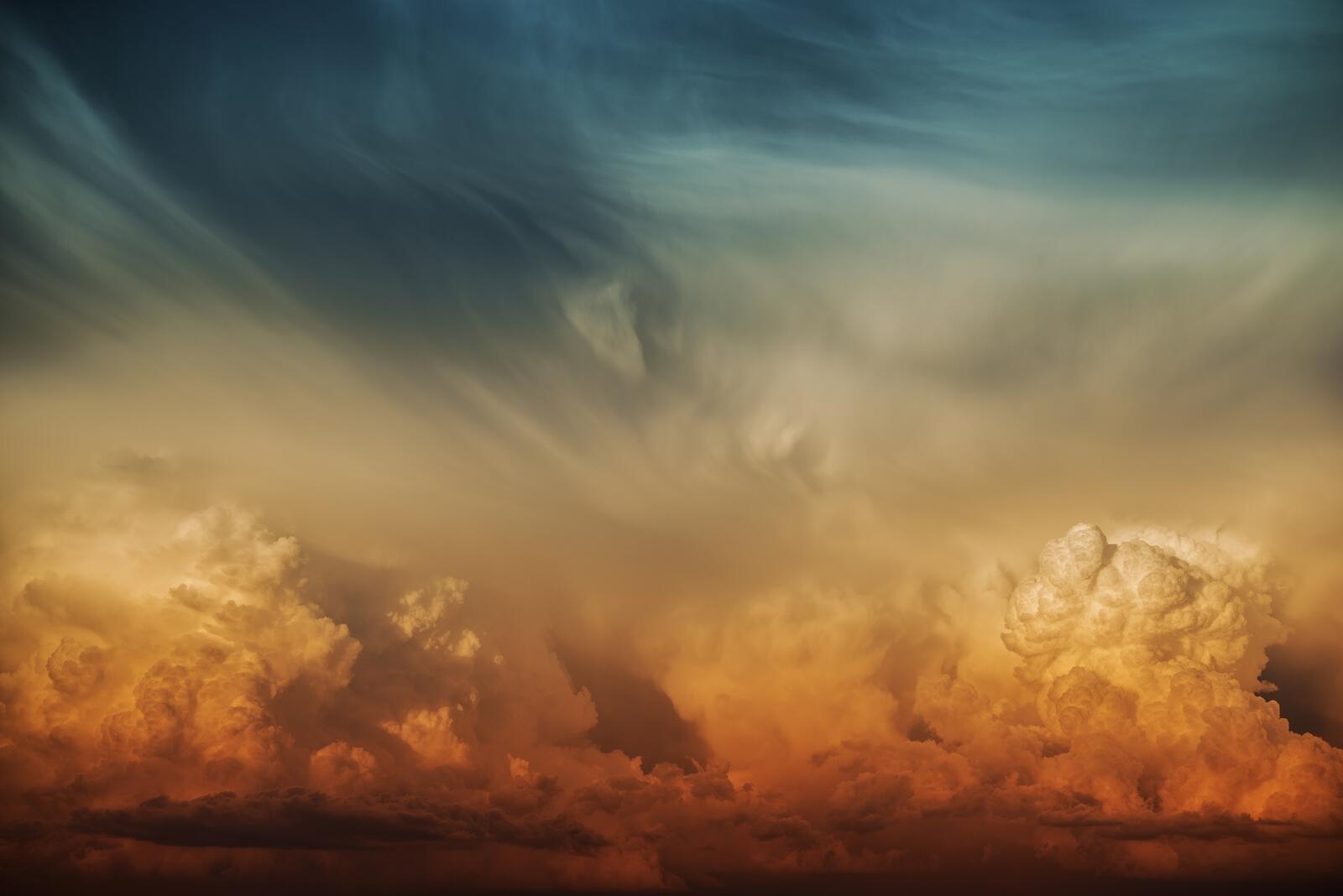 Wallpapers wallpaper clouds sunset windy on the desktop
