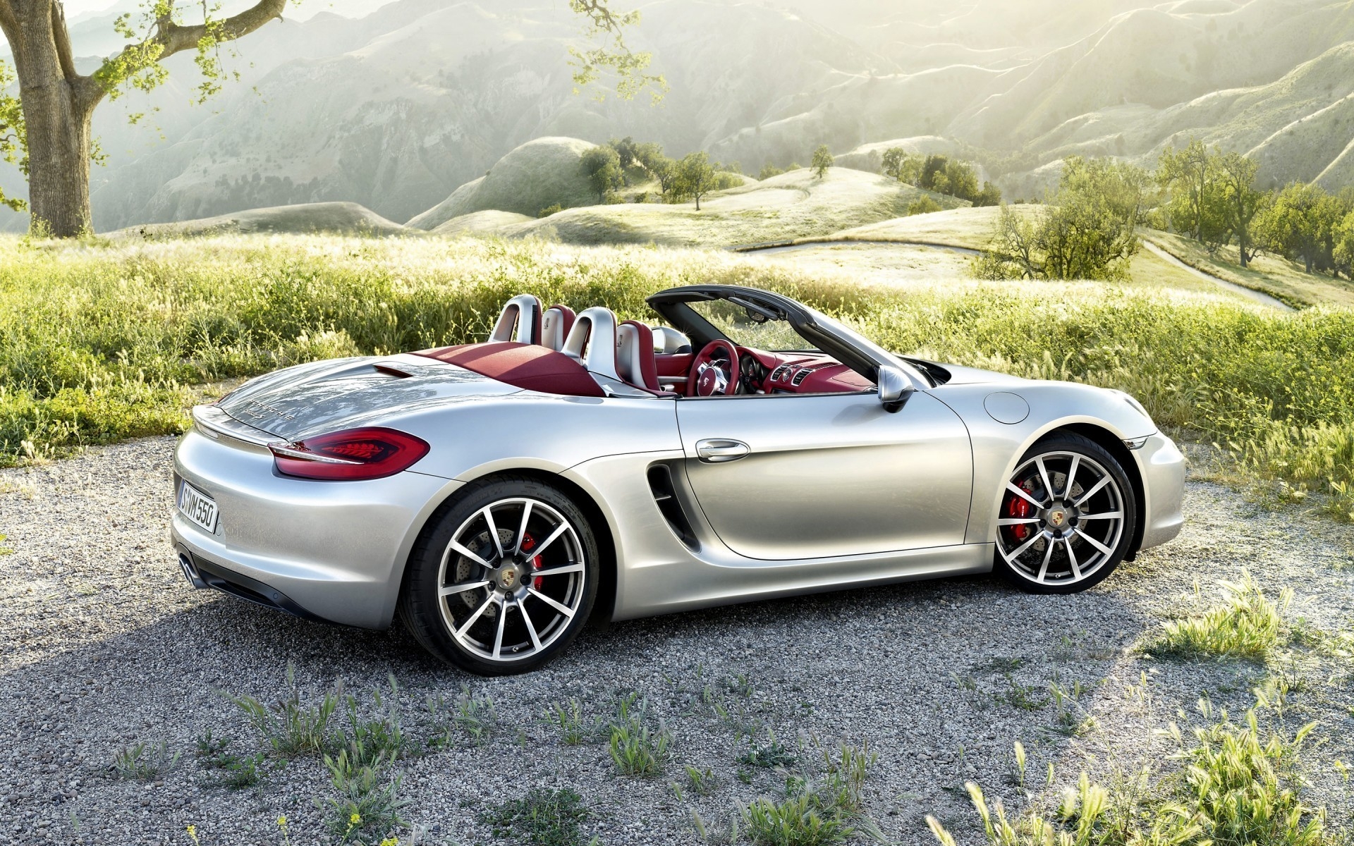 Фото бесплатно Porsche, серебро, вид сбоку