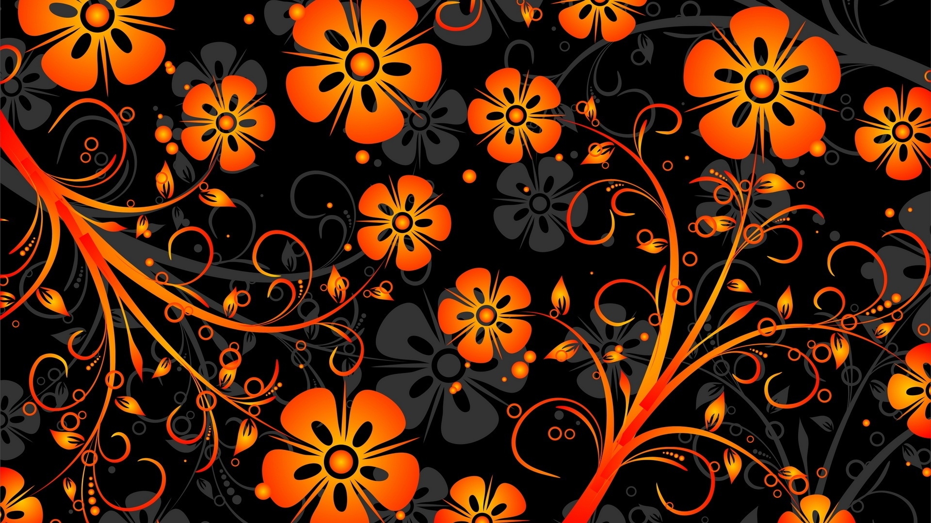 Фото бесплатно обои цветы, оранжевый, цветы