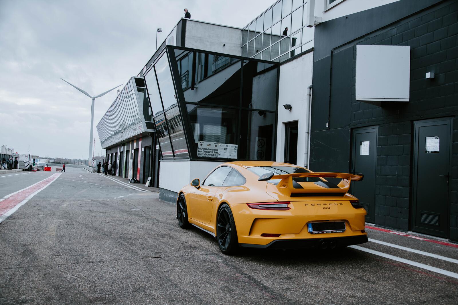 Wallpapers Porsche GT3 cars yellow car on the desktop