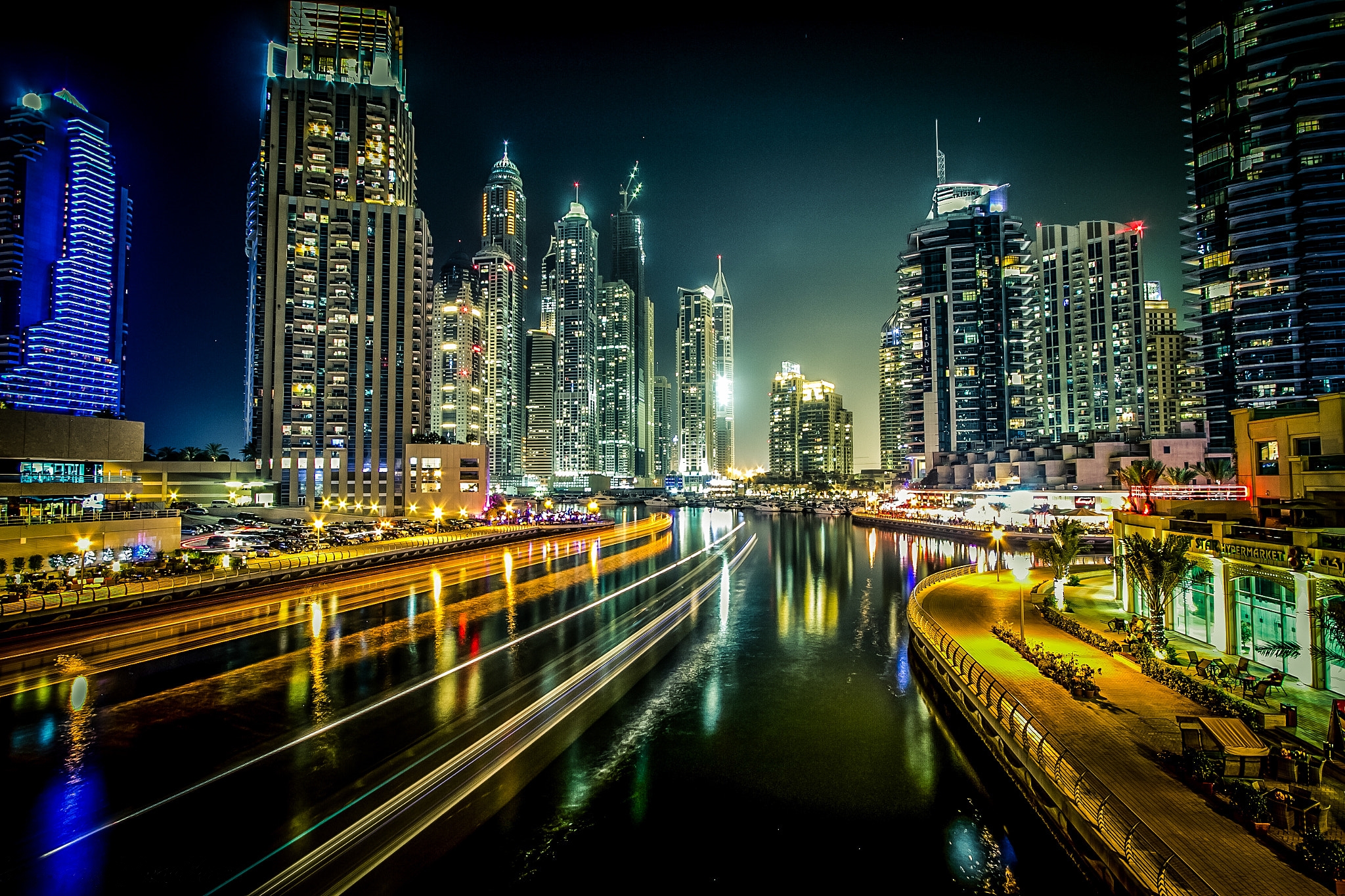 Обои Dubai Marina ОАЭ город на рабочий стол
