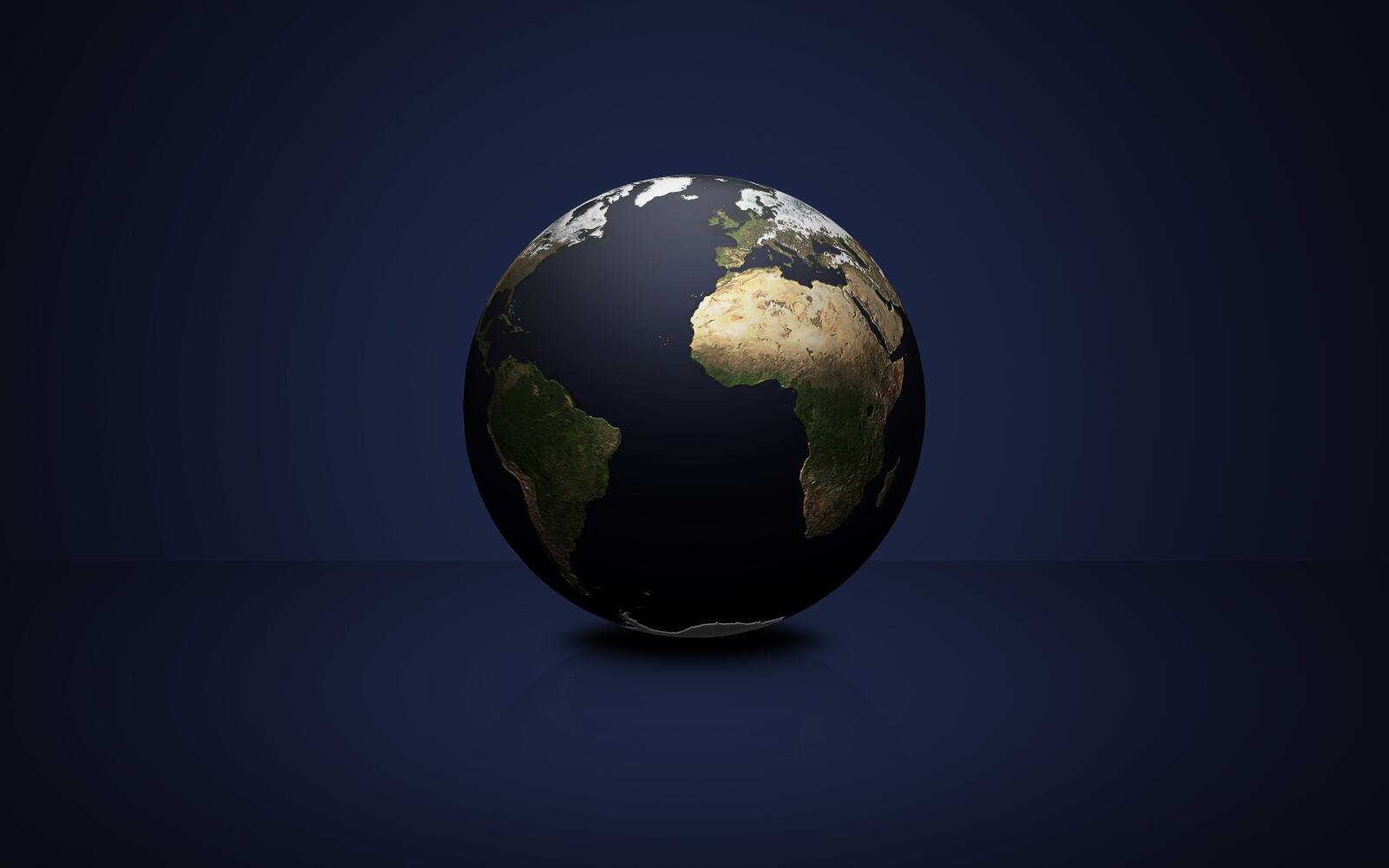 Обои глобус планета континентах на рабочий стол