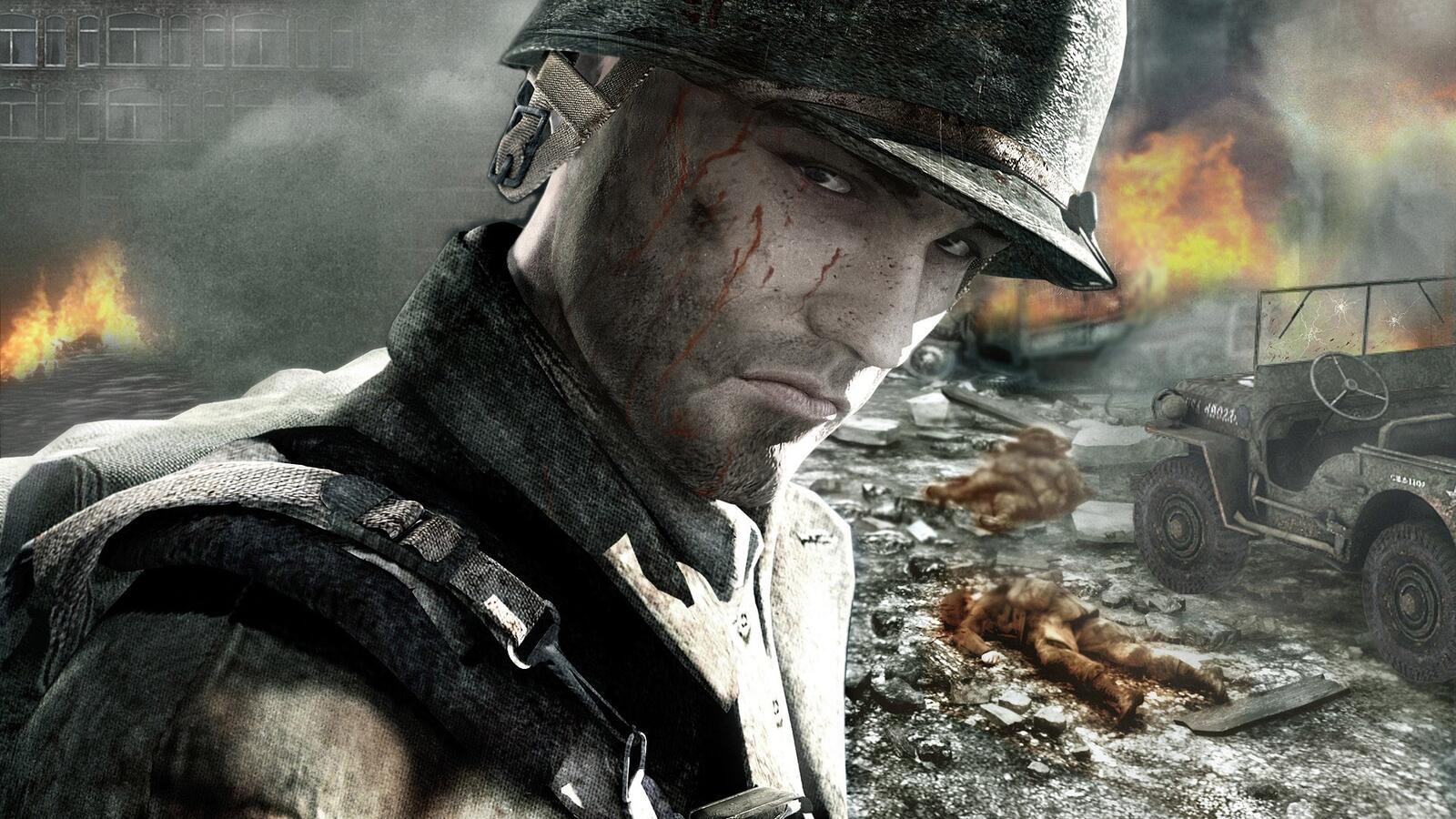 Обои Call Of Duty солдат лицо на рабочий стол