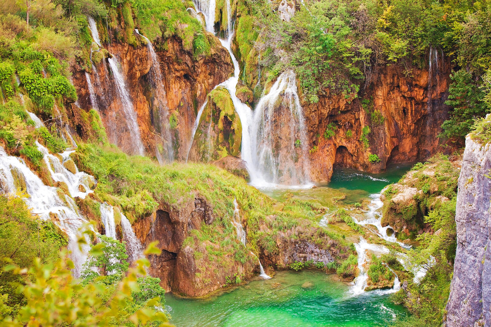 Бесплатное фото Скачать обои плитвицкие озера, хорватия
