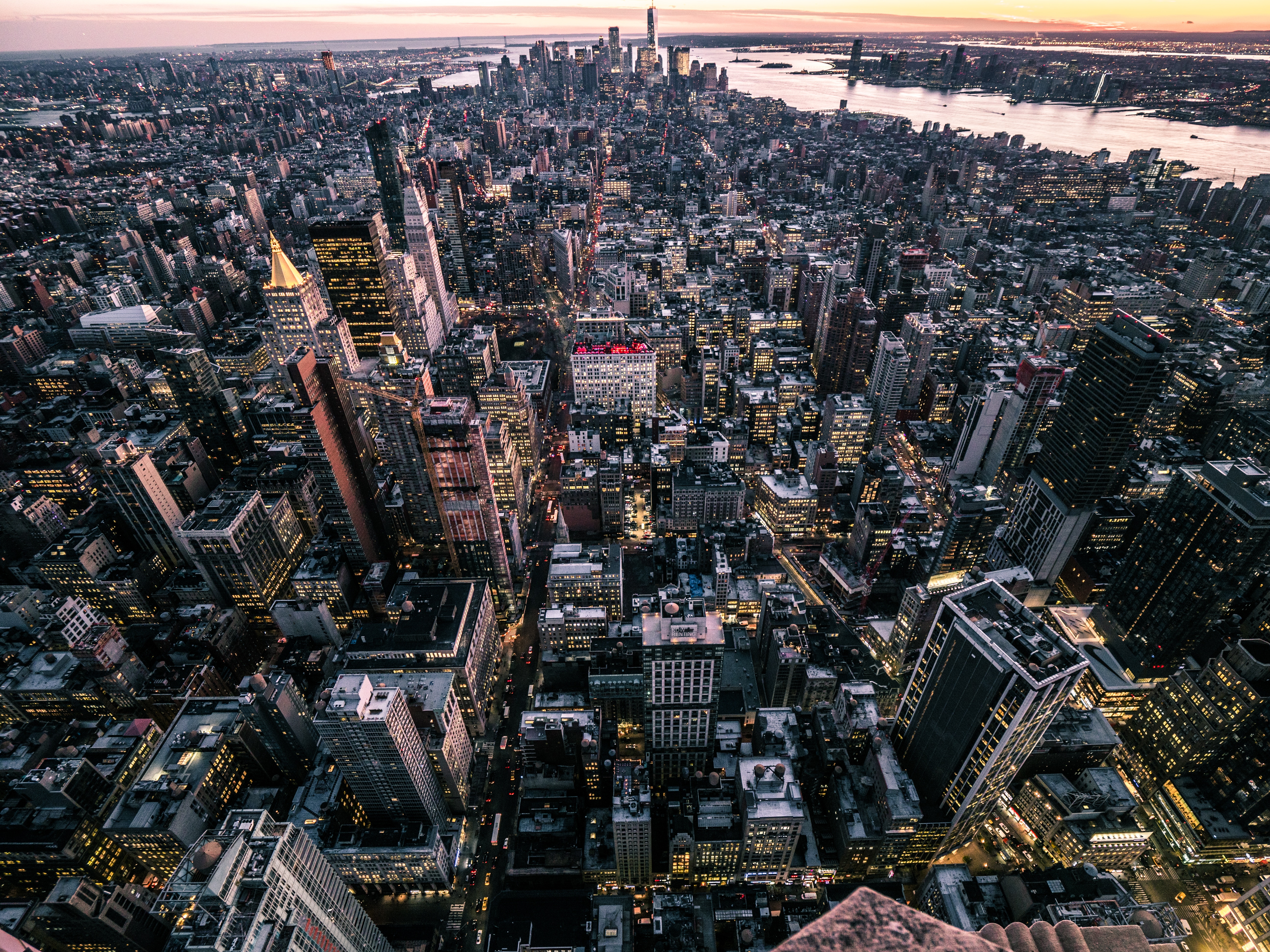 Бесплатное фото Нью-Йорк с высоты