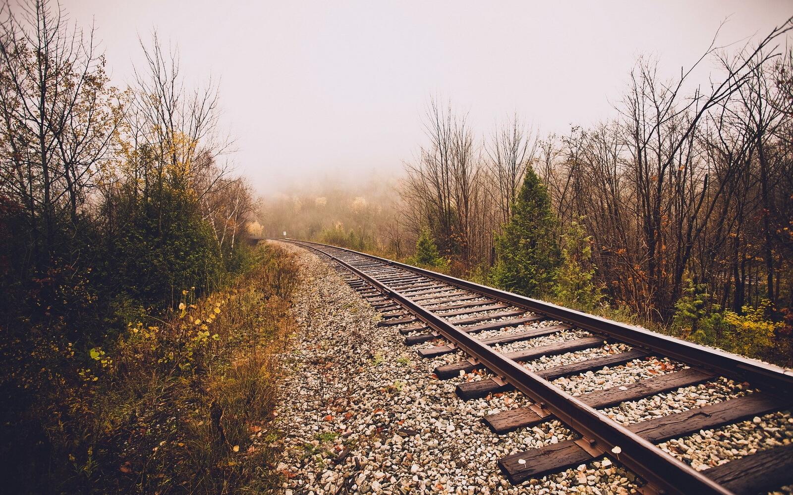 Wallpapers railway nature landscapes on the desktop