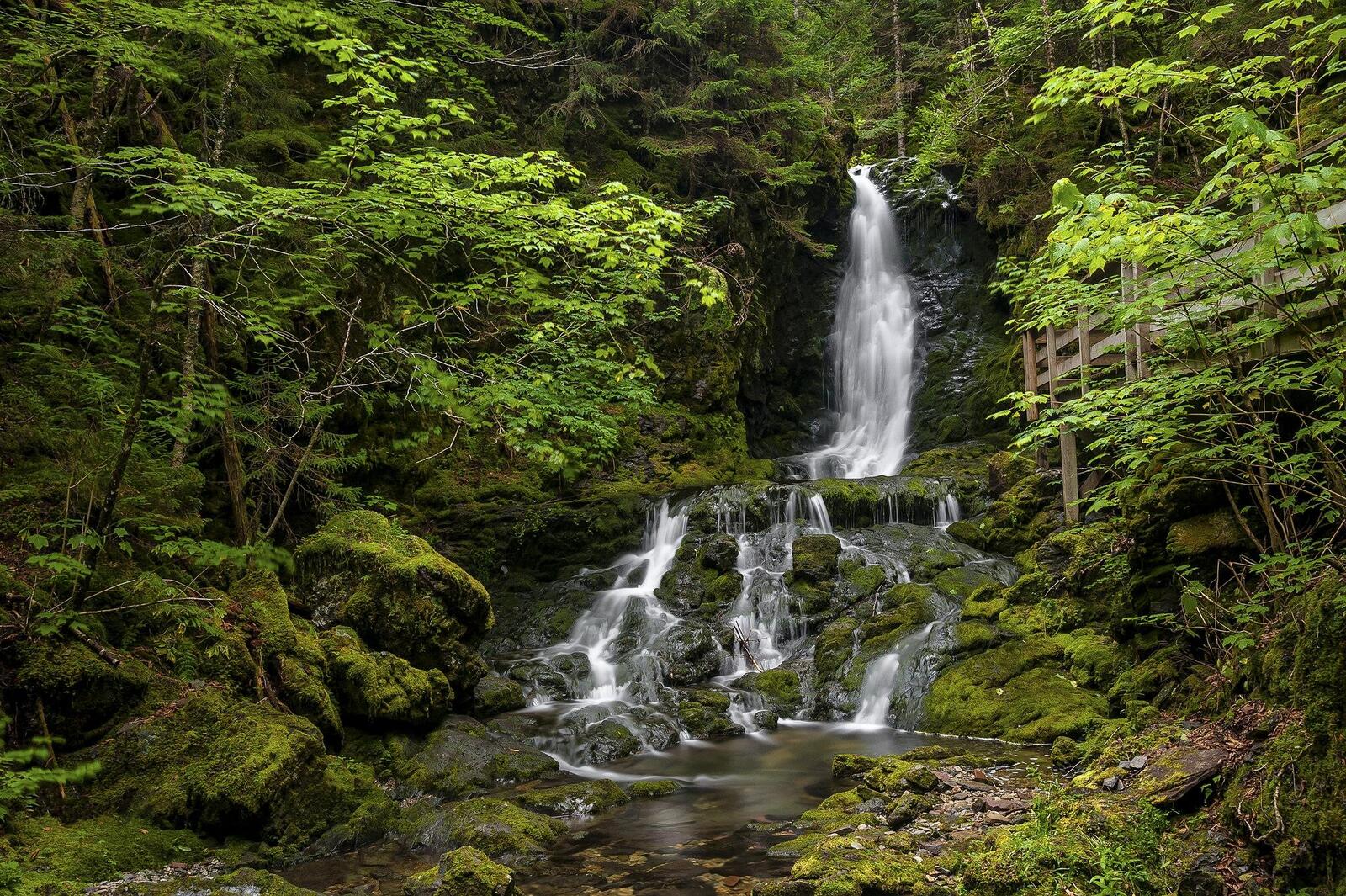 Wallpapers Fundy National Park Canada waterfall on the desktop