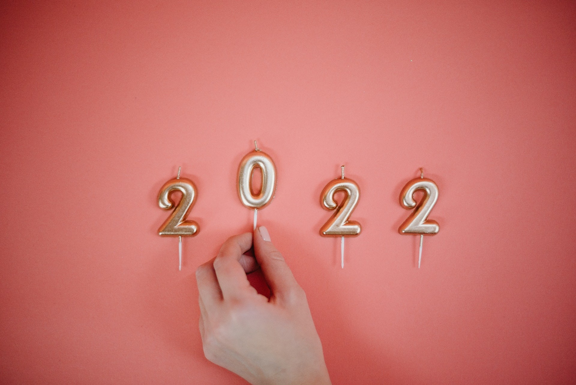 Wallpapers new year 2022 hand 2022 on the desktop