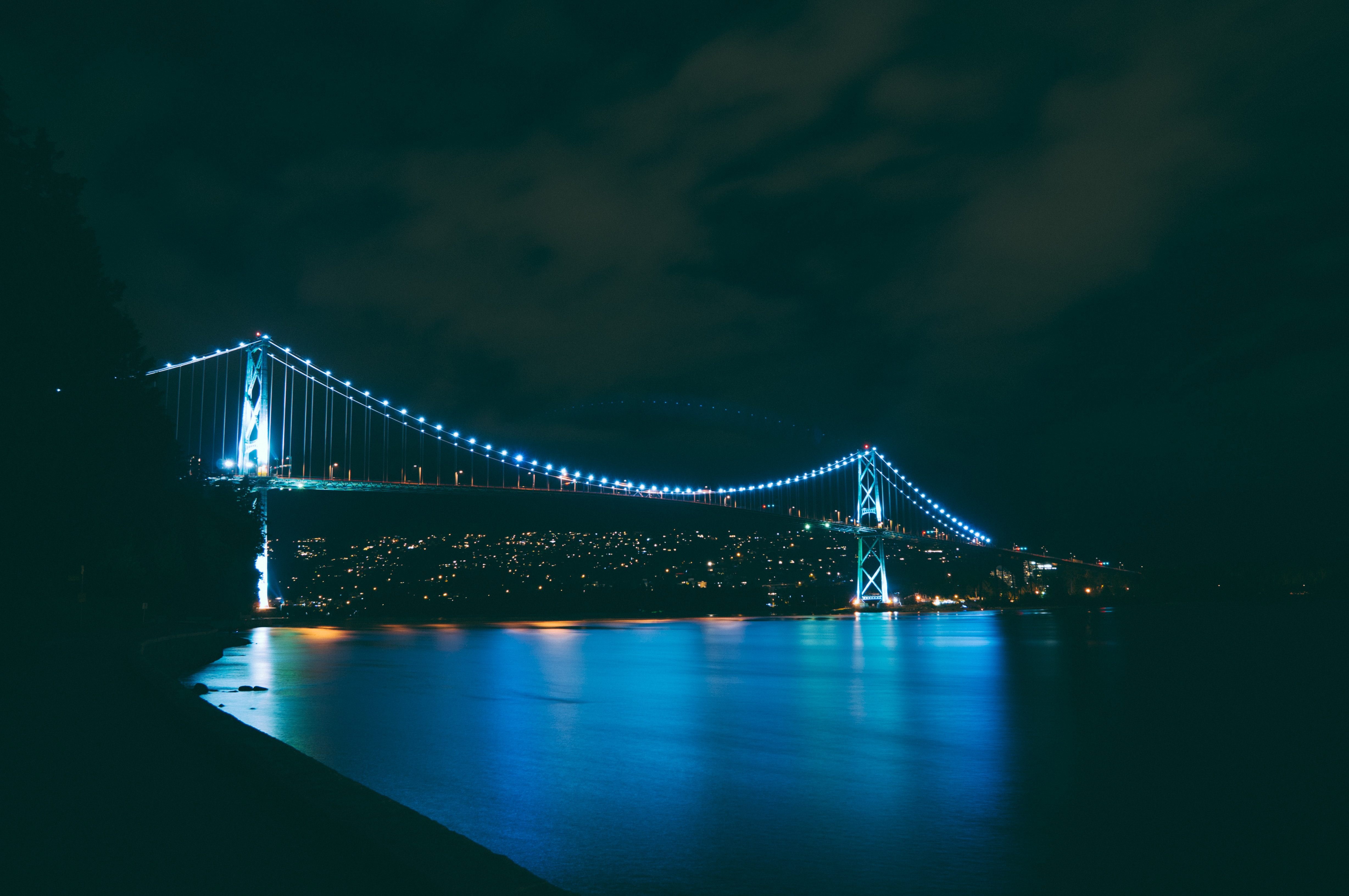 Бесплатное фото Ночной мост
