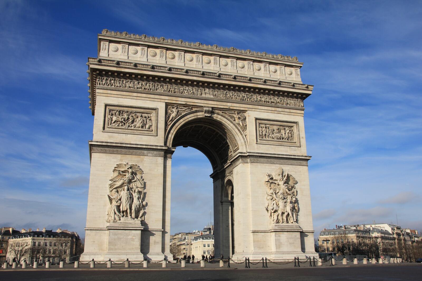 Обои город Франция арка на рабочий стол