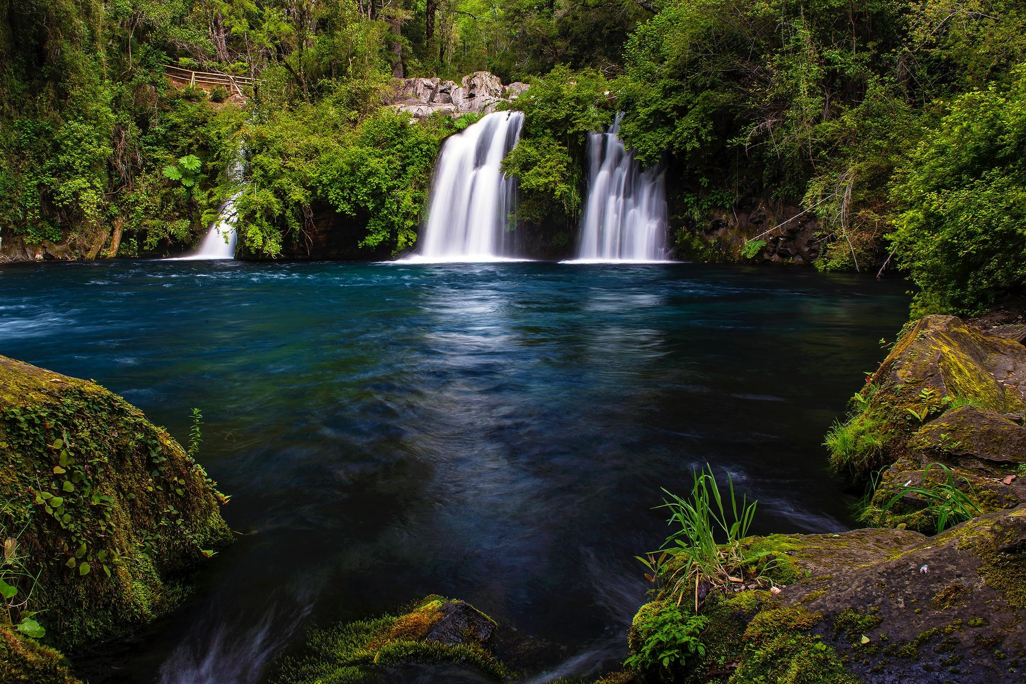 Бесплатное фото Заставка лес, водопад