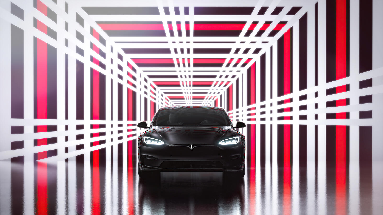 Wallpapers Tesla Model S black car Tesla on the desktop
