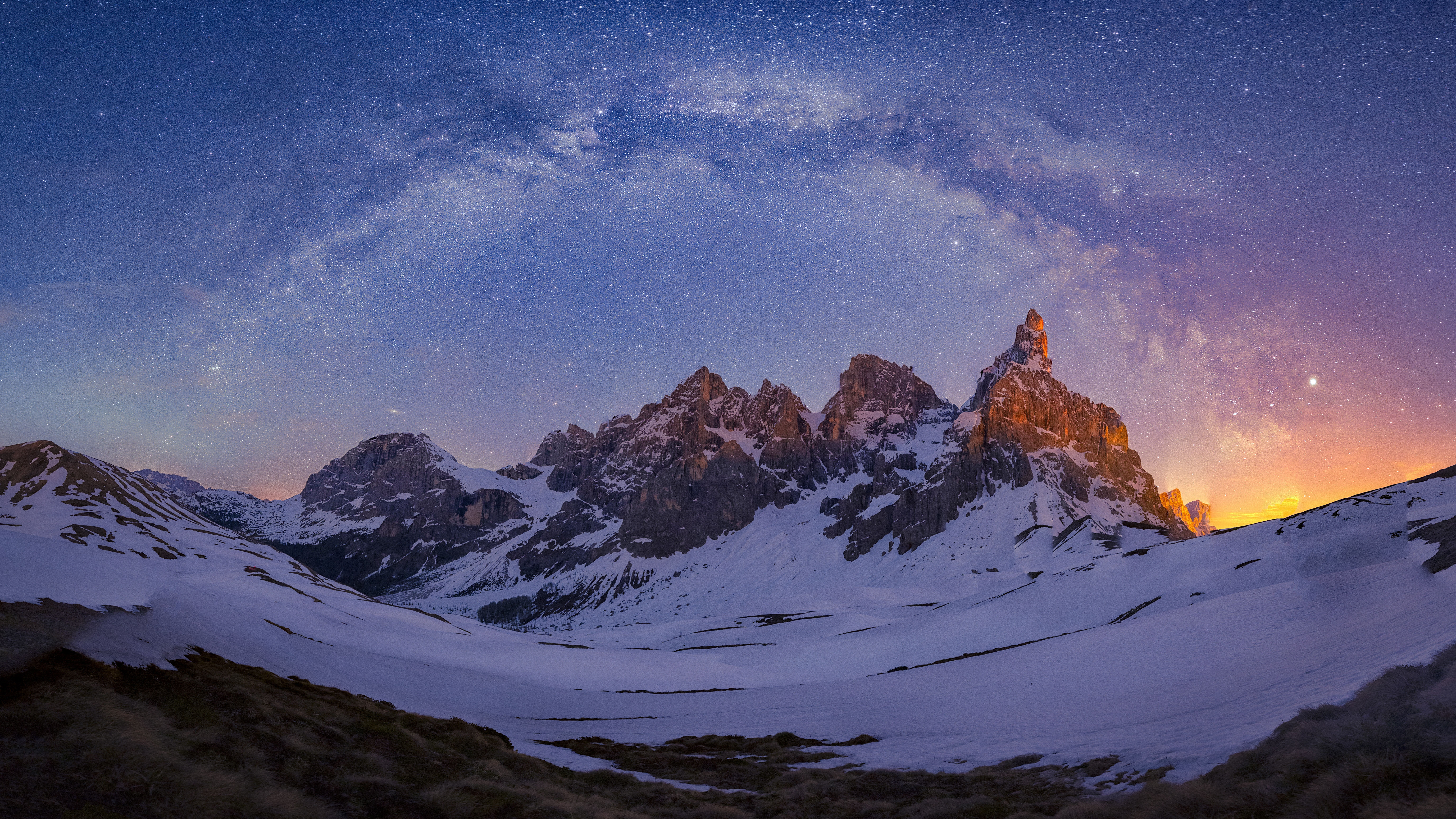 Alps under the night sky