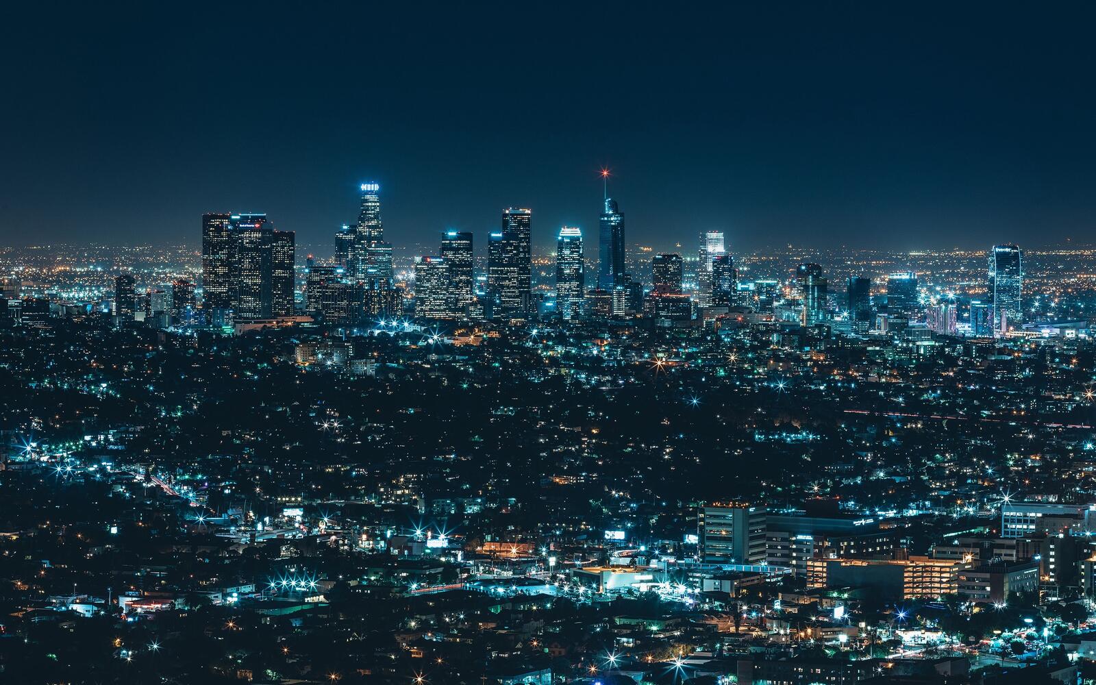 Wallpapers Los Angeles night landscape city on the desktop
