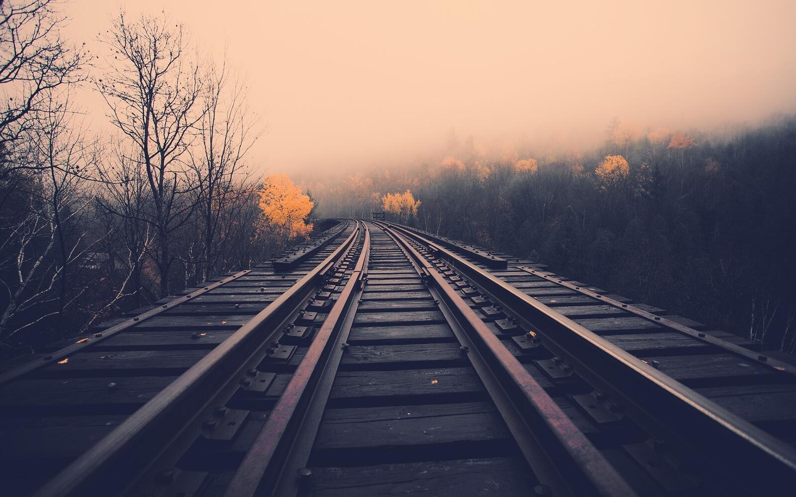 Wallpapers wallpaper railway railroad tracks rails on the desktop